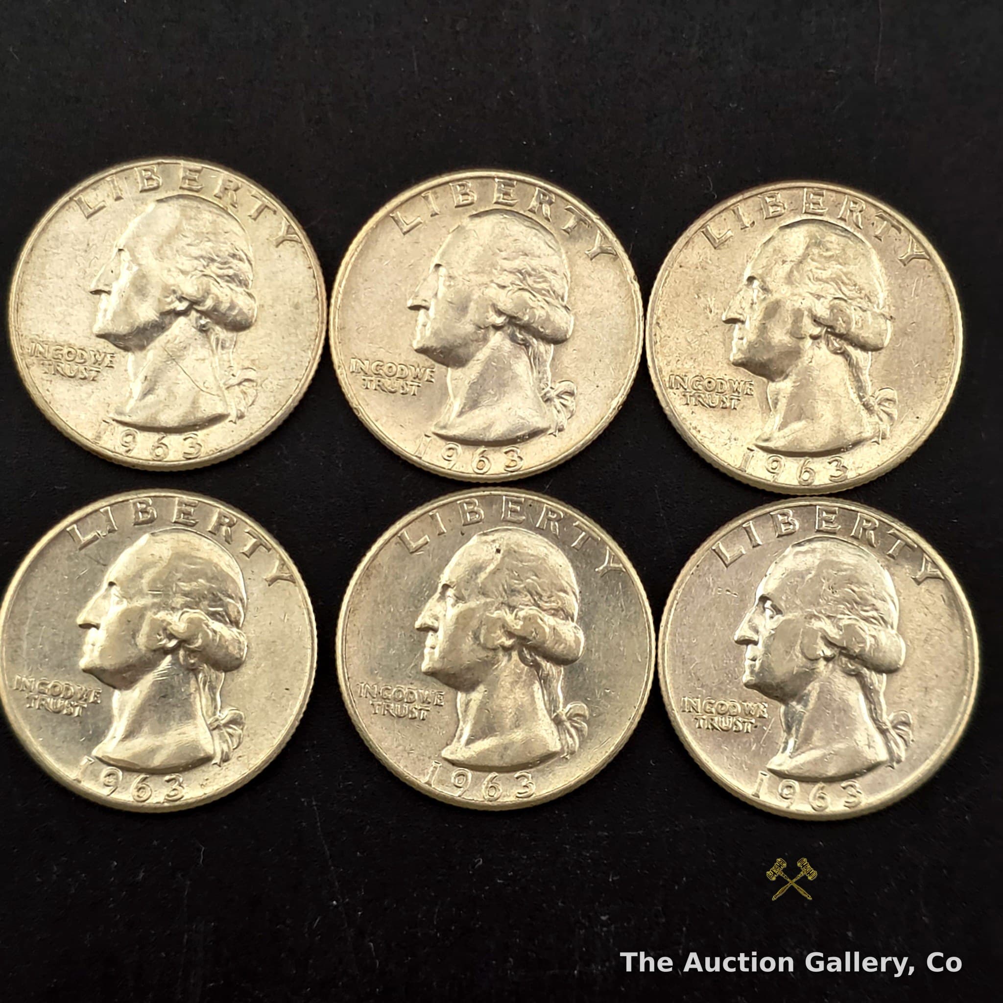 1963 Washington Silver Quarters, Lot of 6 โ Near Uncirculated