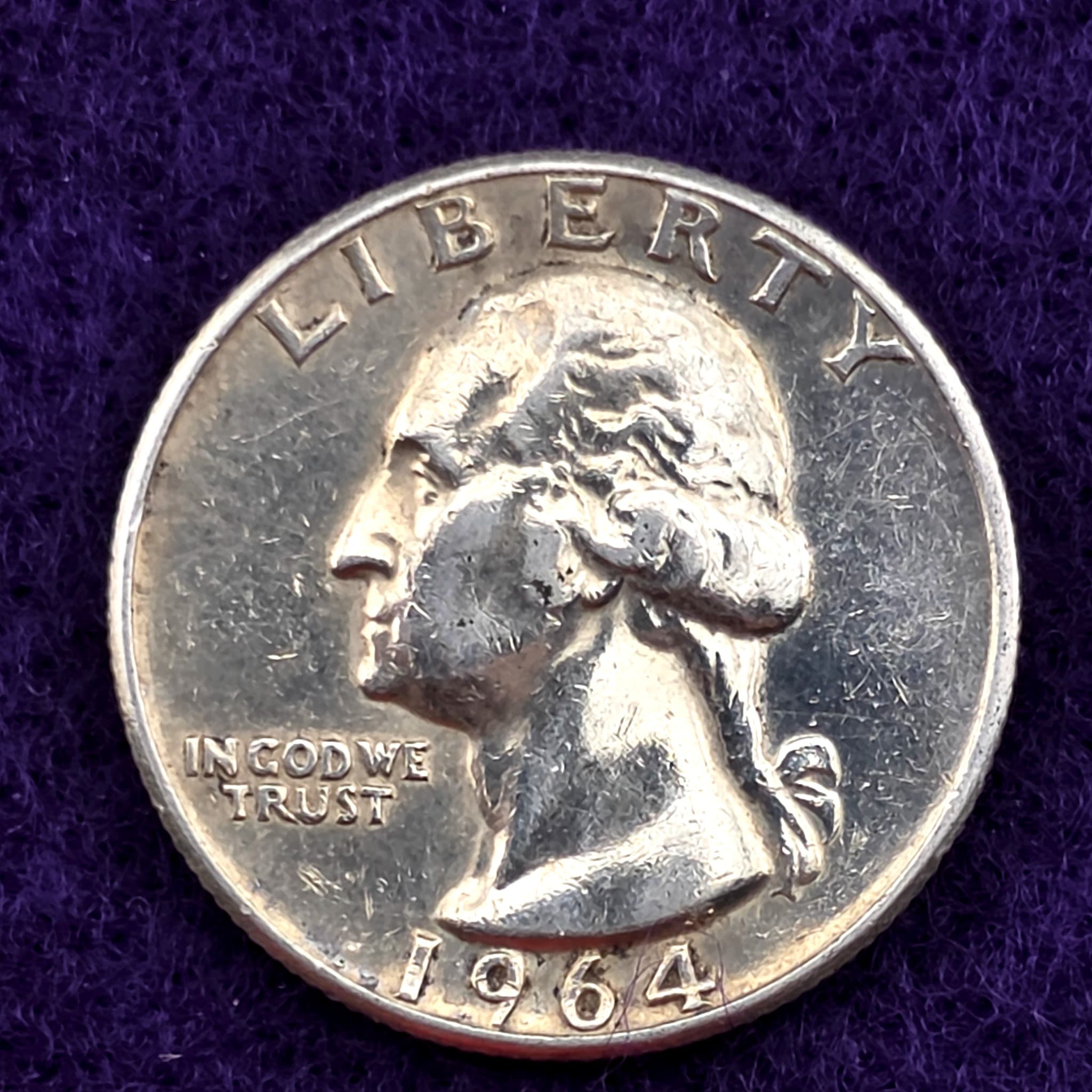 1964 Washington Quarter, 90% Silver