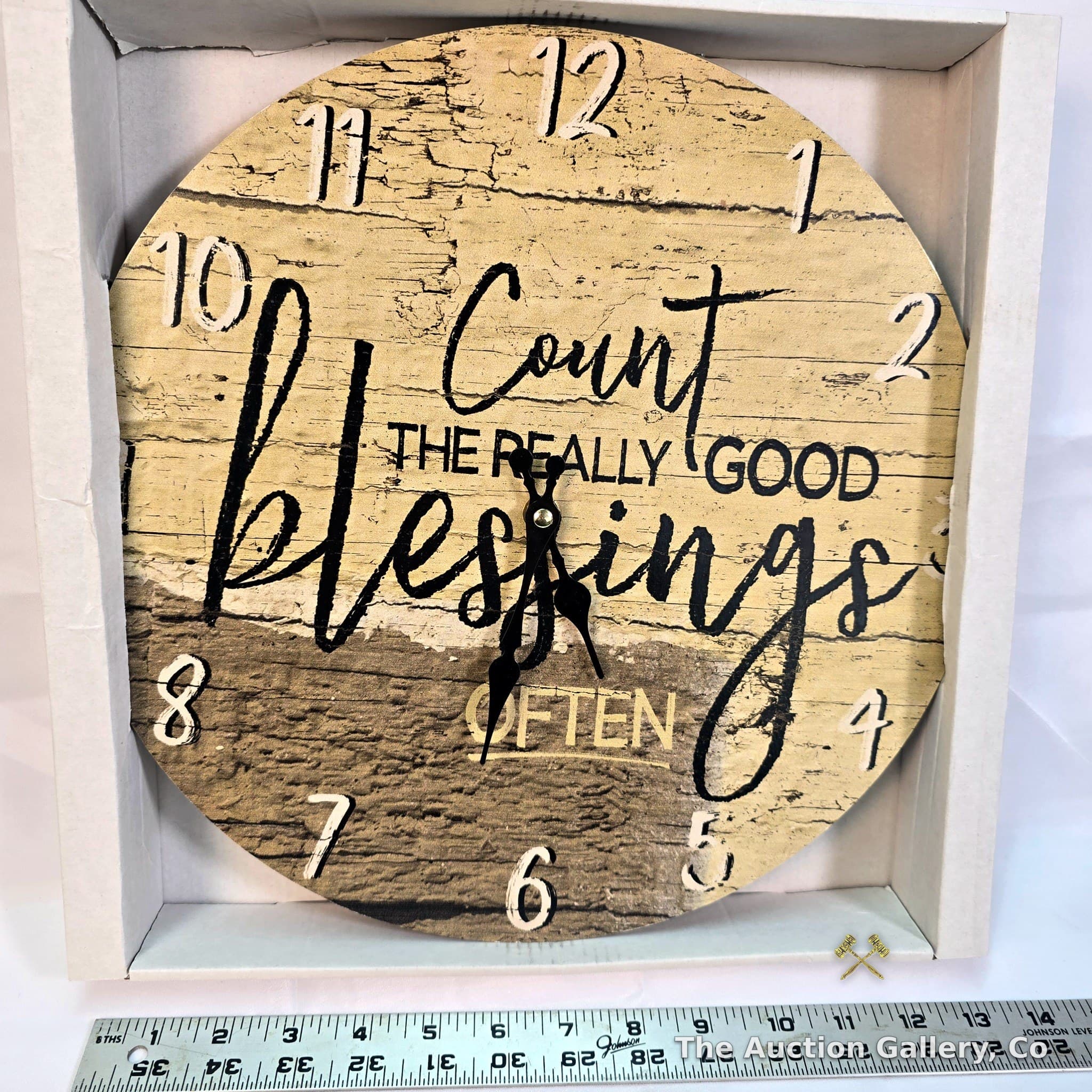 CWI "Count the Really Good Blessings" Farmhouse Wall Clock