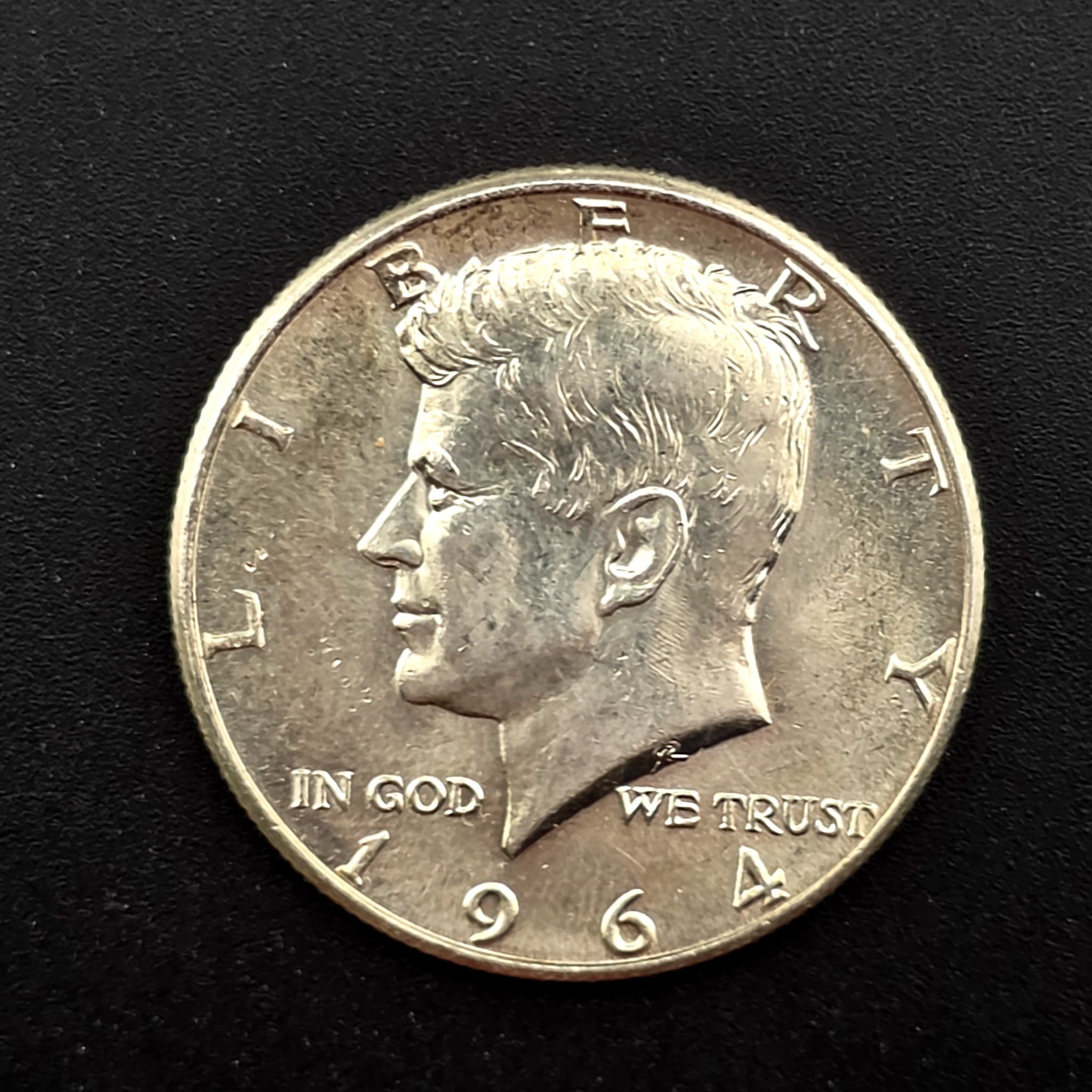 1964 Kennedy Half Dollar, 90% Silver
