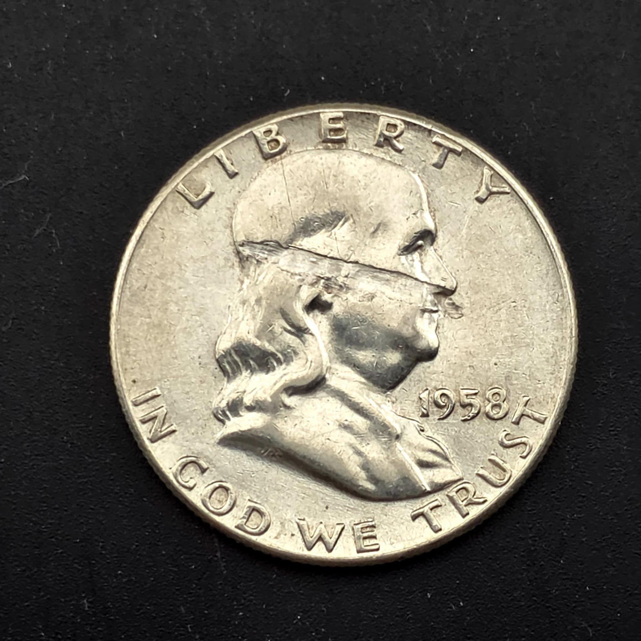 1958 Franklin Half Dollar, 90% Silver