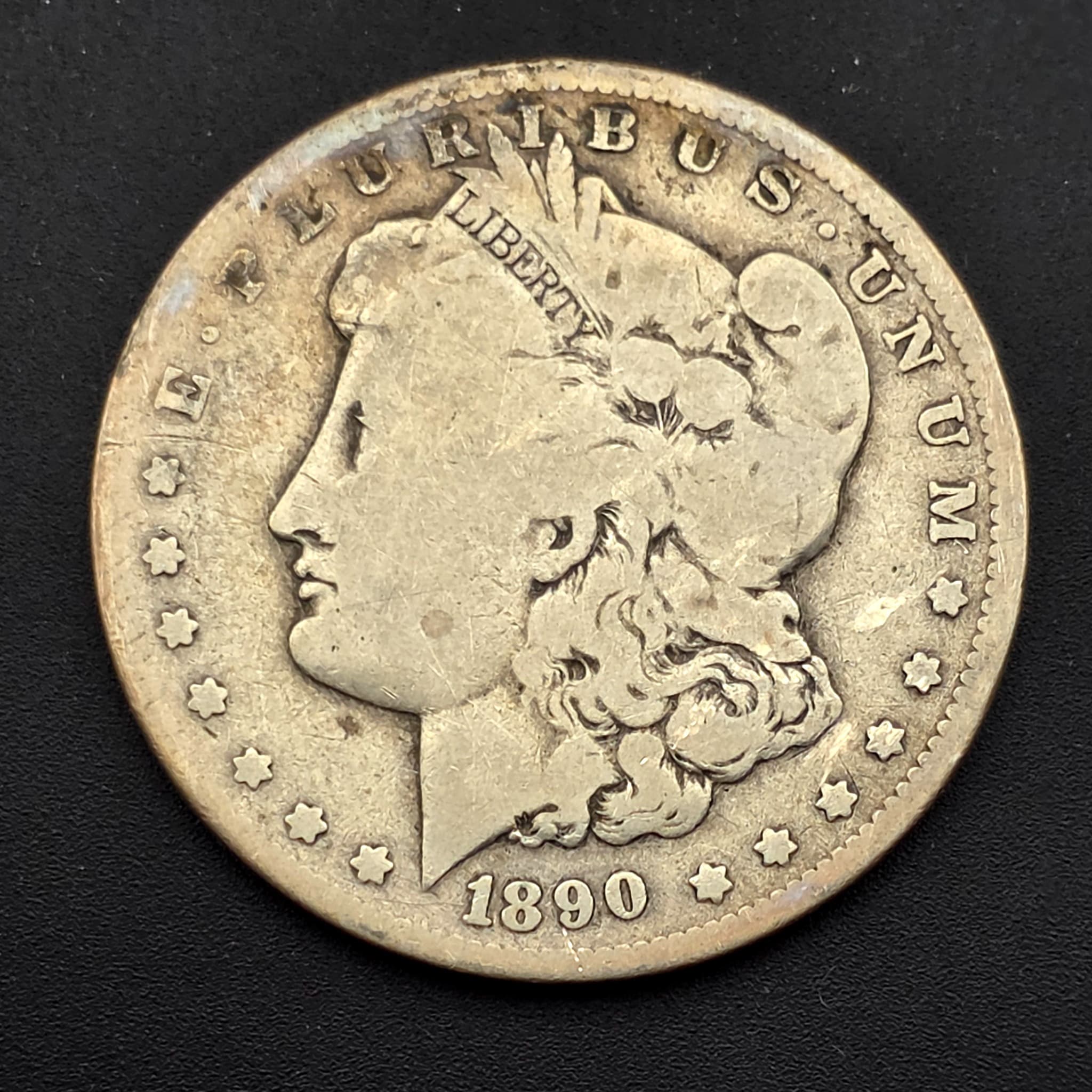 1890-O Morgan Silver Dollar, 90% Silver