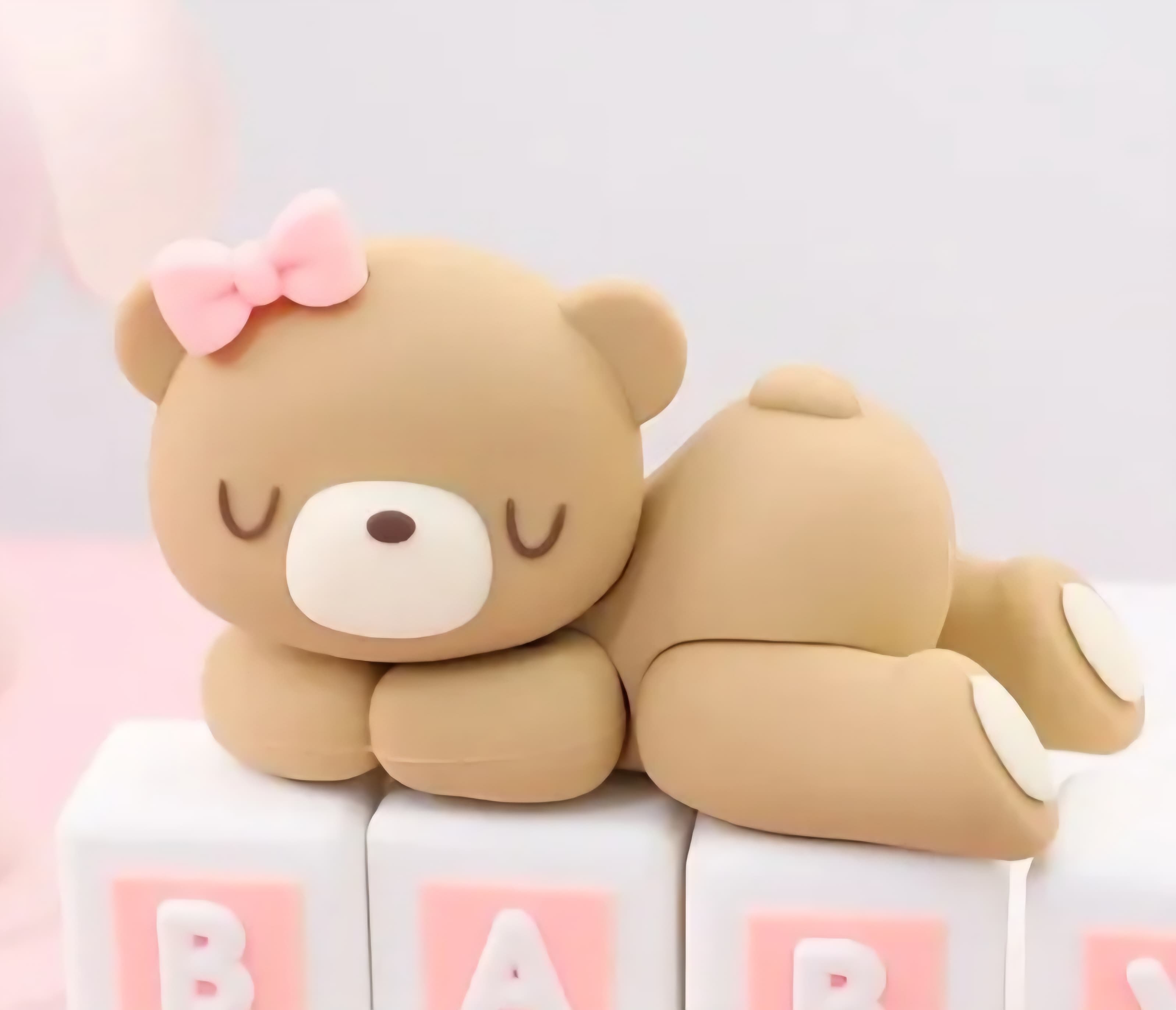 Bear Baby Shower Cake Topper Decoration