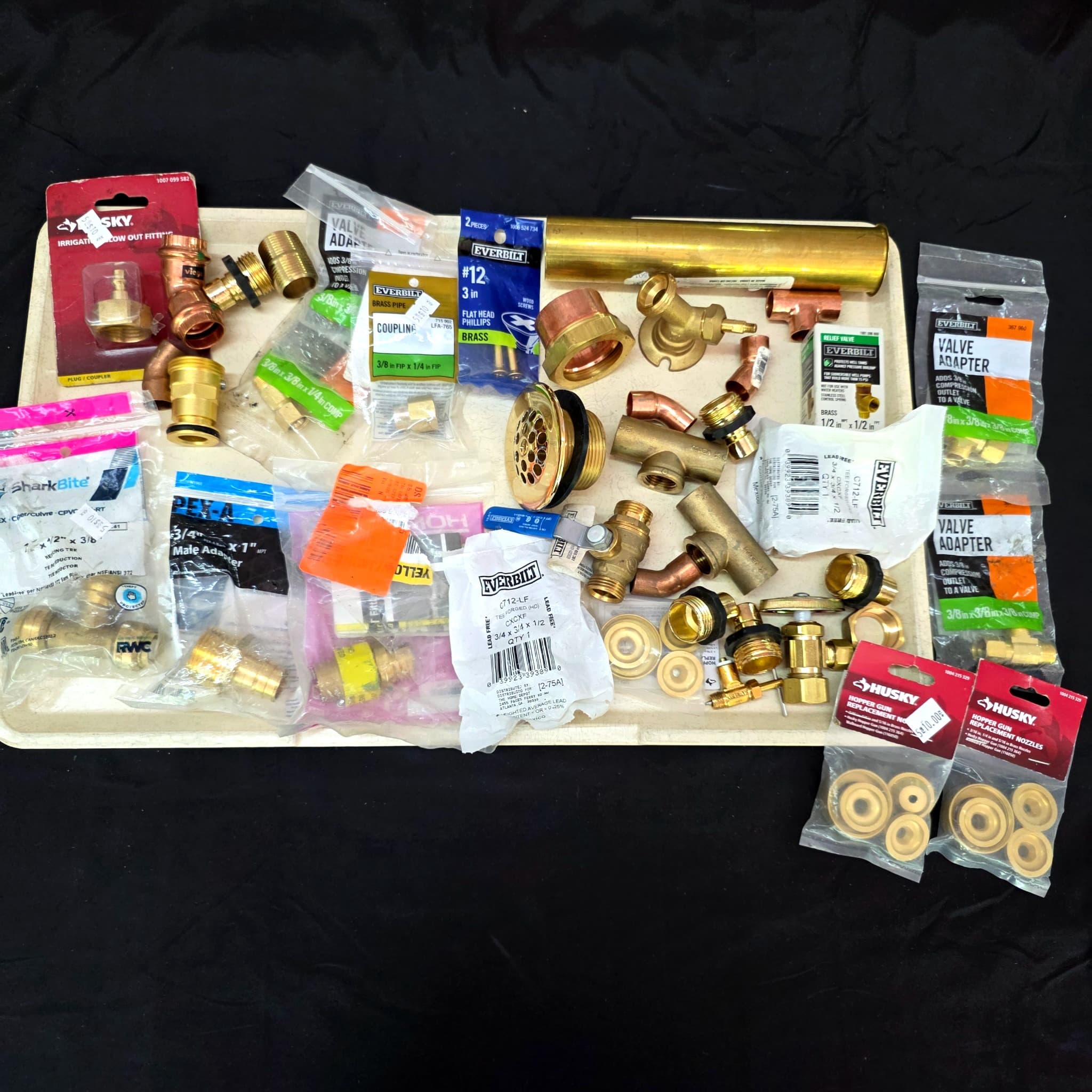 Mixed Lot Brass Plumbing Fittings, Adapters & Hardware