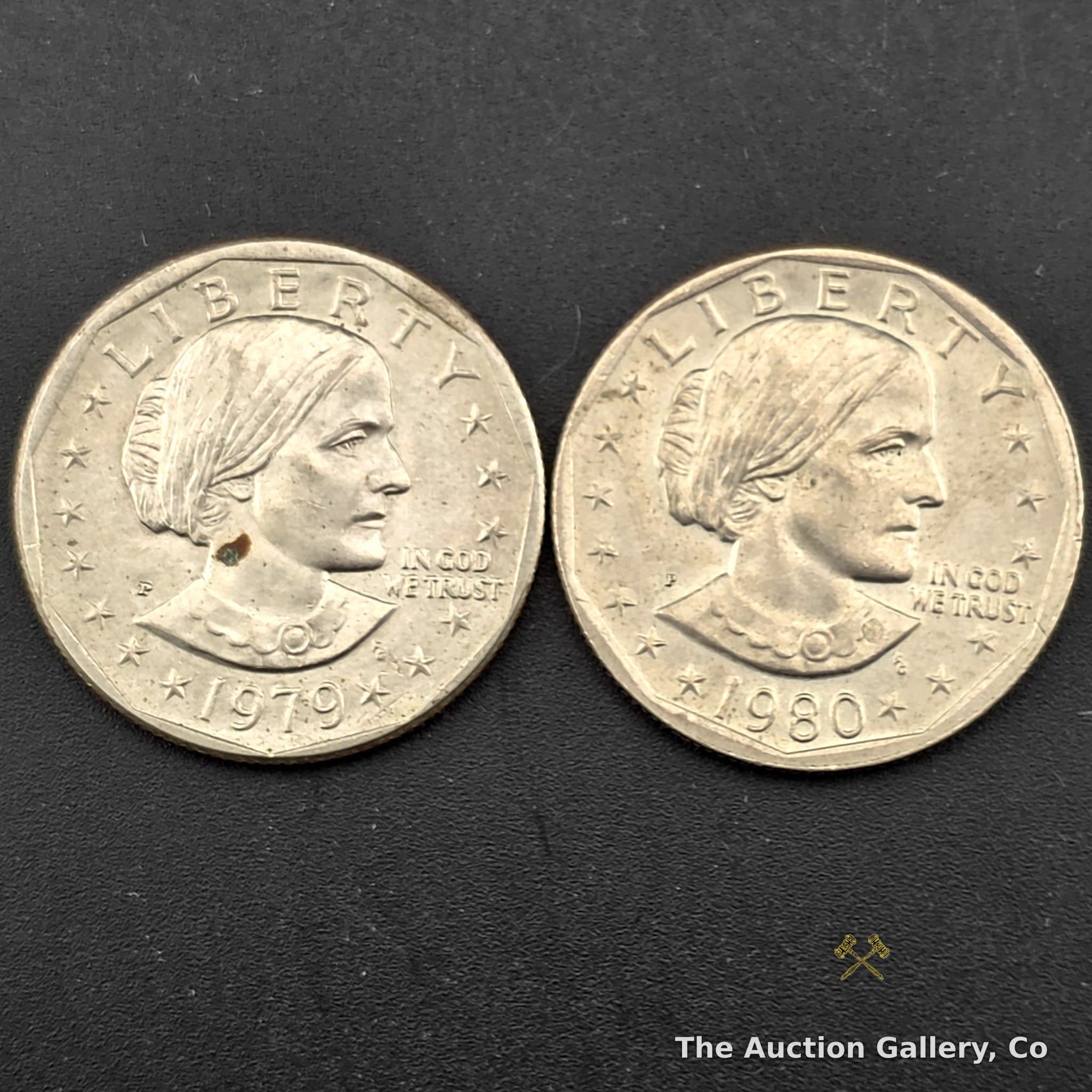 1979-P & 1980-P Susan B. Anthony Dollar Pair