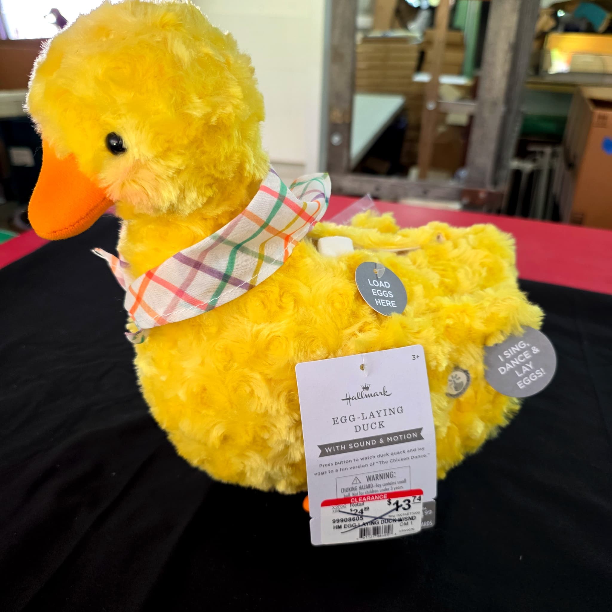 Hallmark Egg-Laying Duck Plush with Sound & Motion