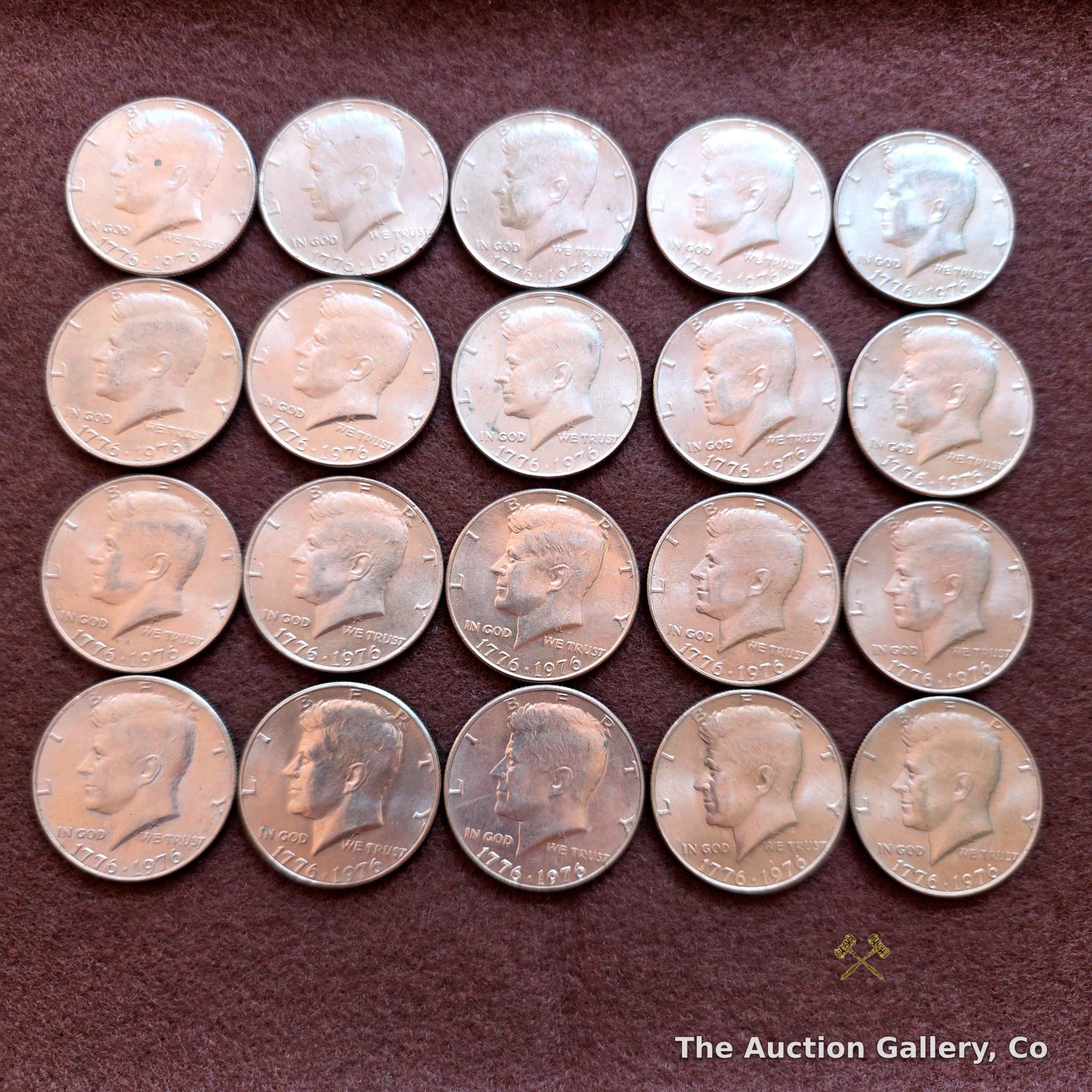 1776โ1976 Bicentennial Kennedy Half Dollars, 20-Coin Lot