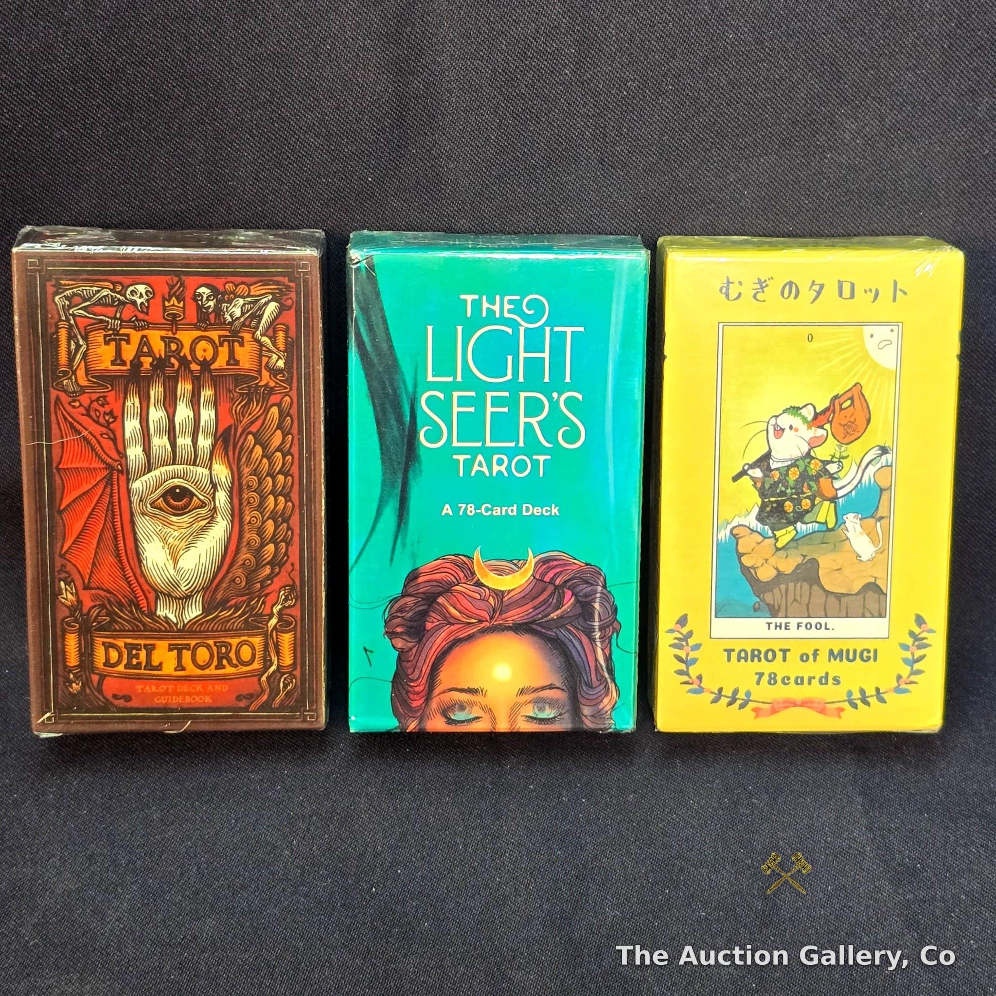 Set of 3 Tarot Decks, New Sealed โ Del Toro, Light Seer's, Mugi