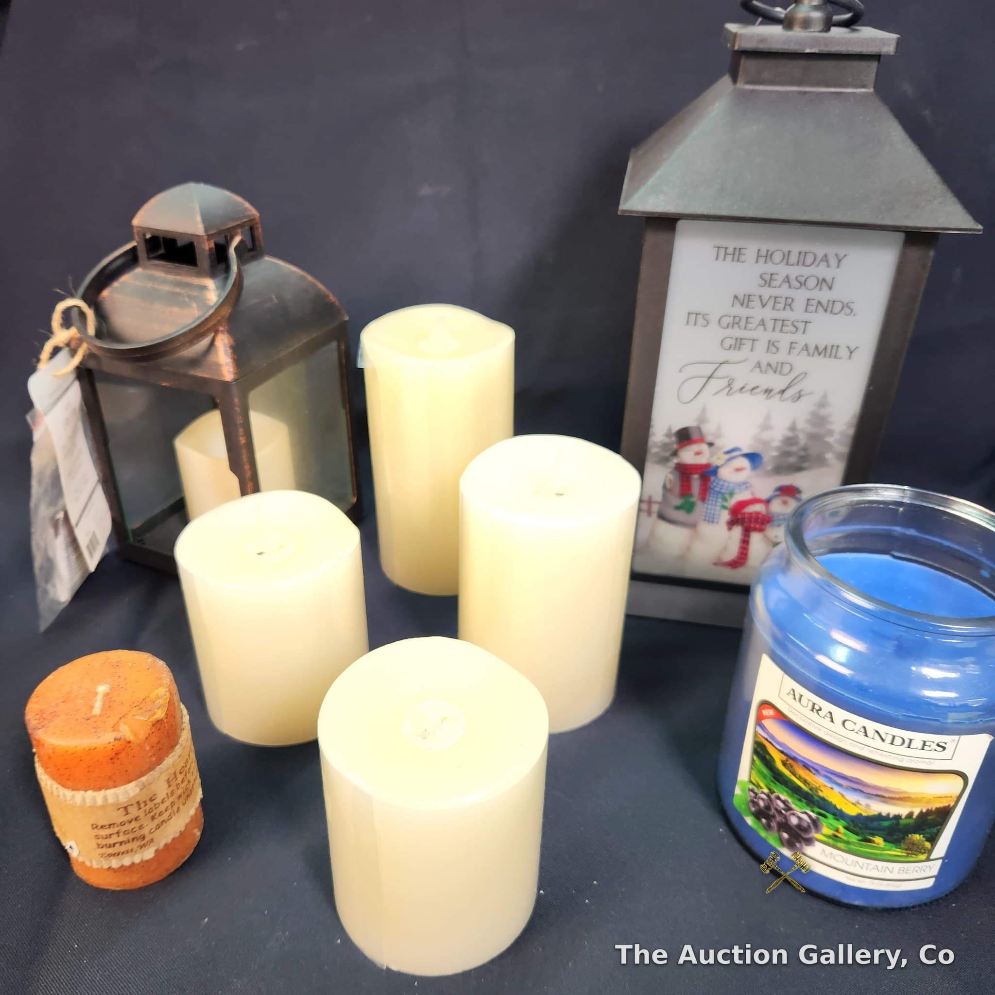 Candles & Lanterns Mixed Lot, 8 Pieces