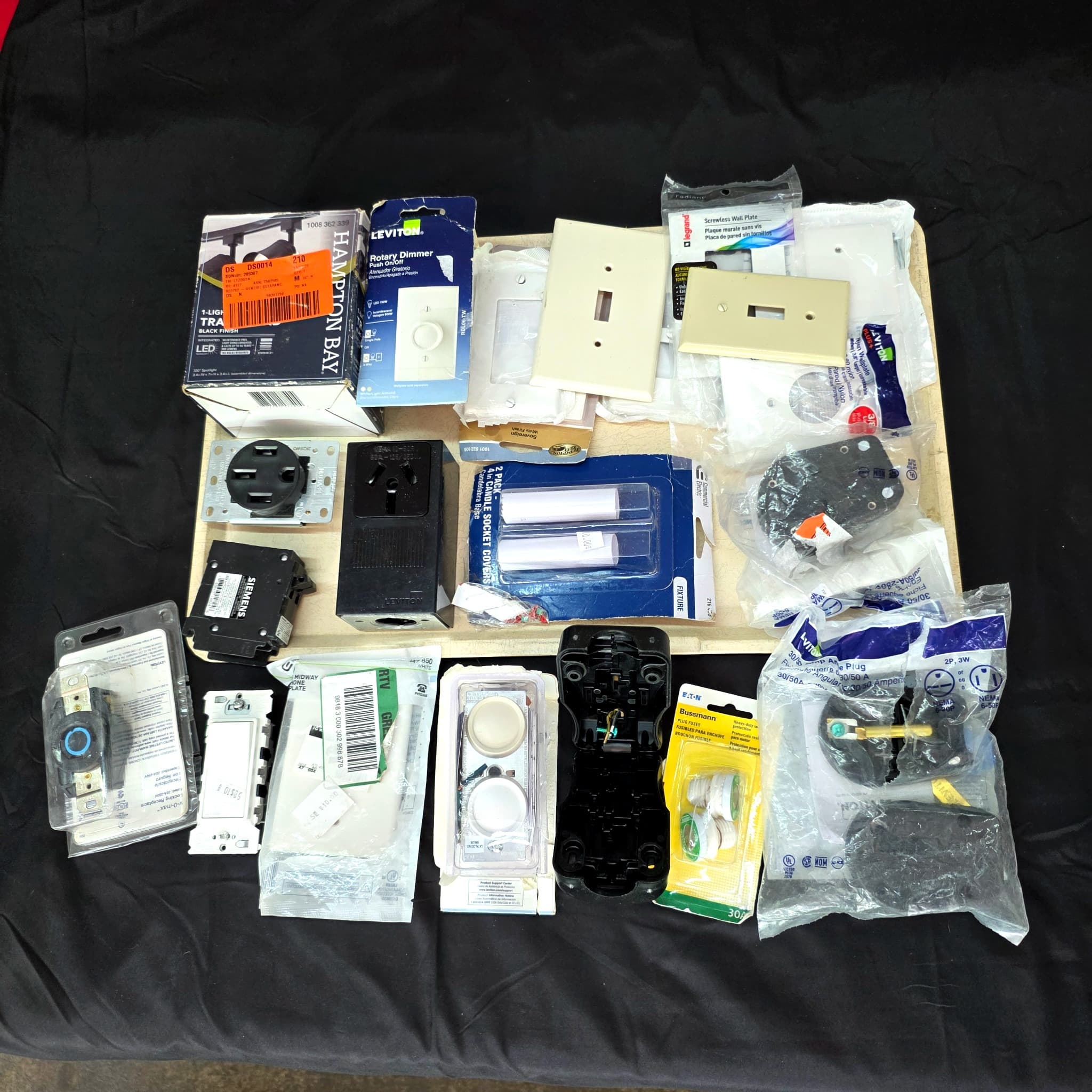 Mixed Lot of New Electrical Hardware and Fixtures
