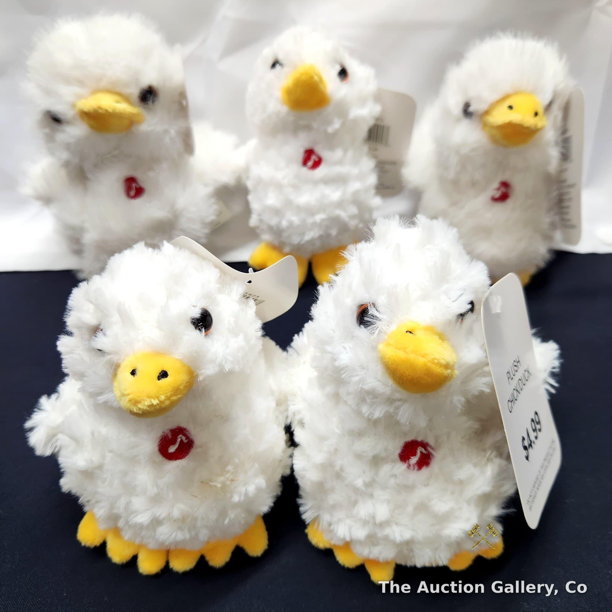Plush Chick/Duck Stuffed Animals, Set of 5, New with Tags