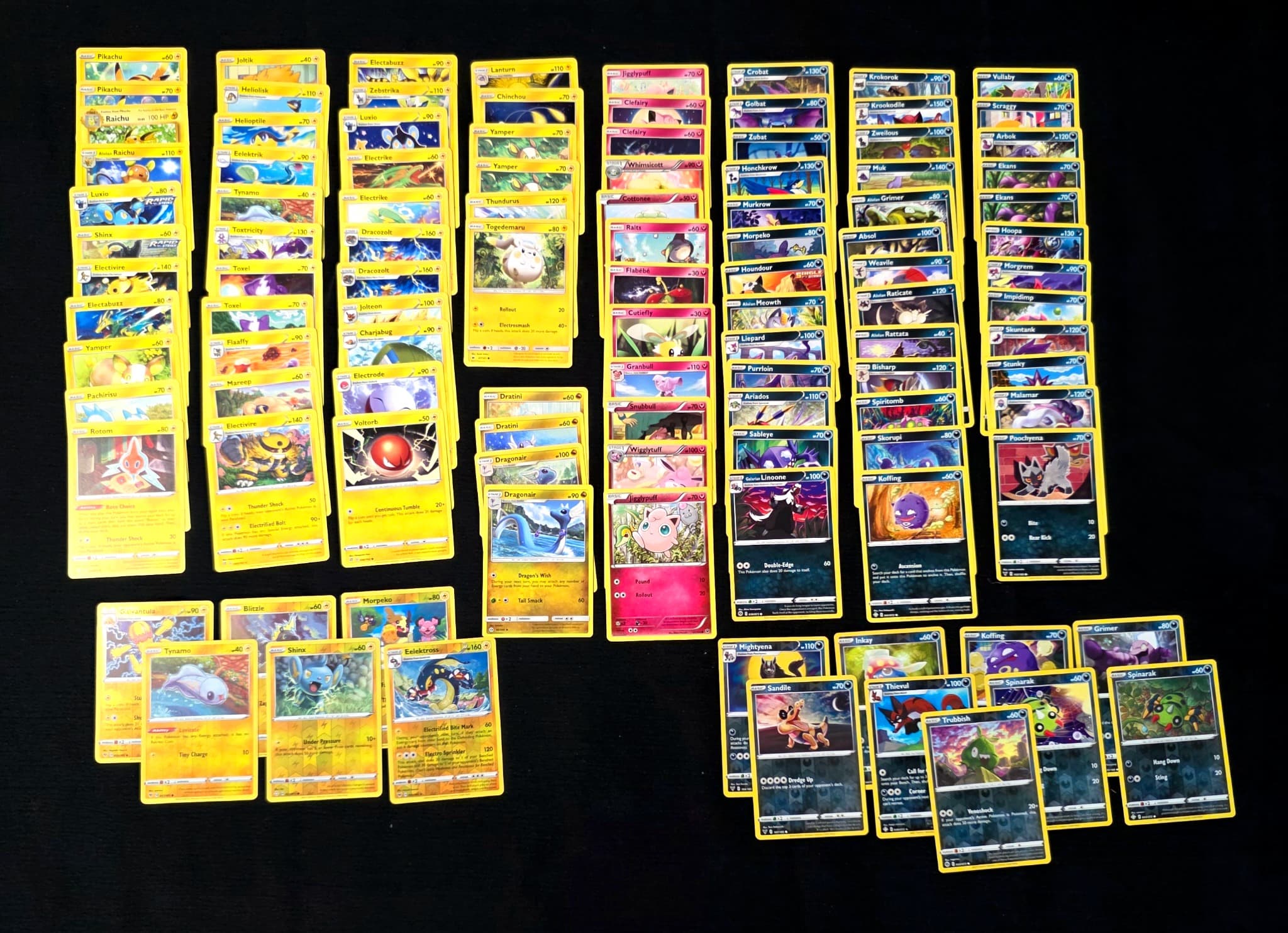 Pokémon Card Lot, 108 Cards with 15 Shinies