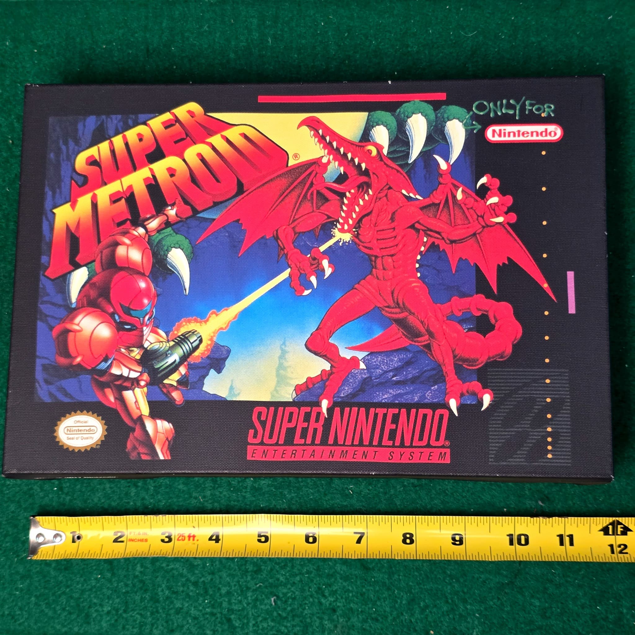 Super Metroid SNES Cover Art Light-Up Wall Hanger