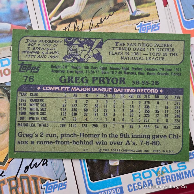1982 Topps Baseball Cards, Lot of 14, Player-Signed โ photo 4