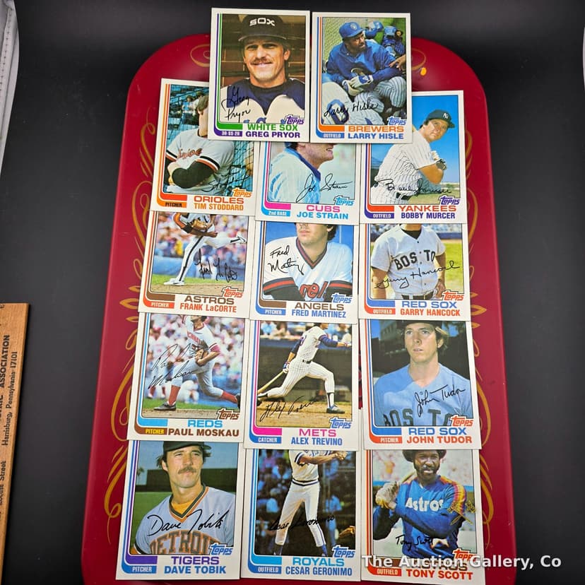 1982 Topps Baseball Cards, Lot of 14, Player-Signed