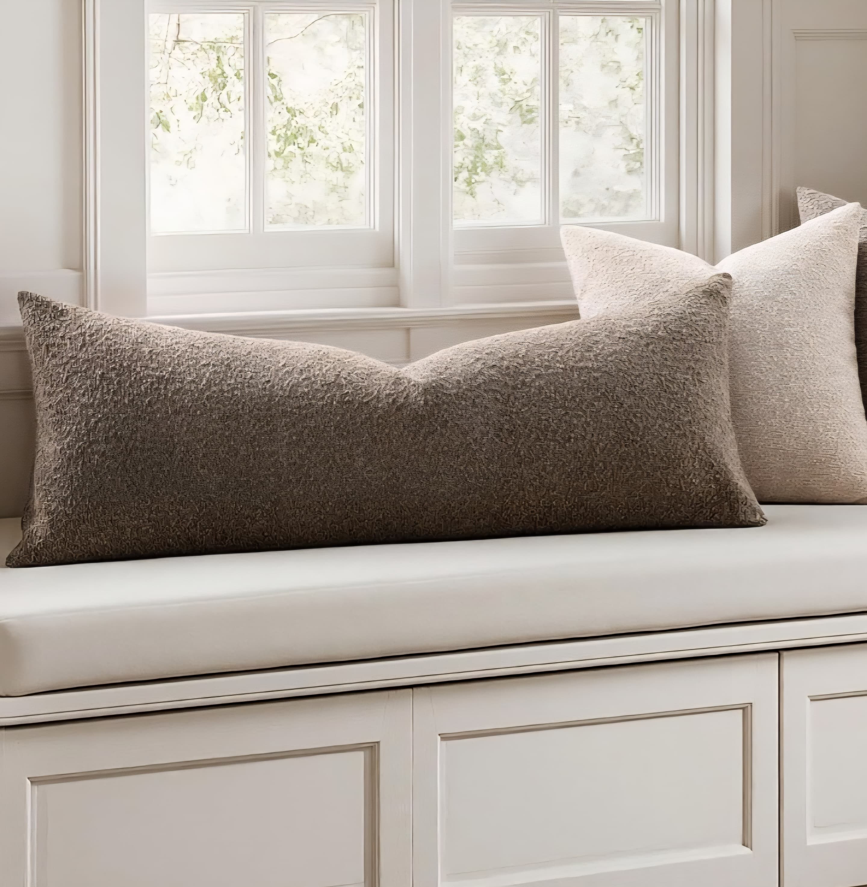 Dark Brown Long Pillow Cover (14 x 36)