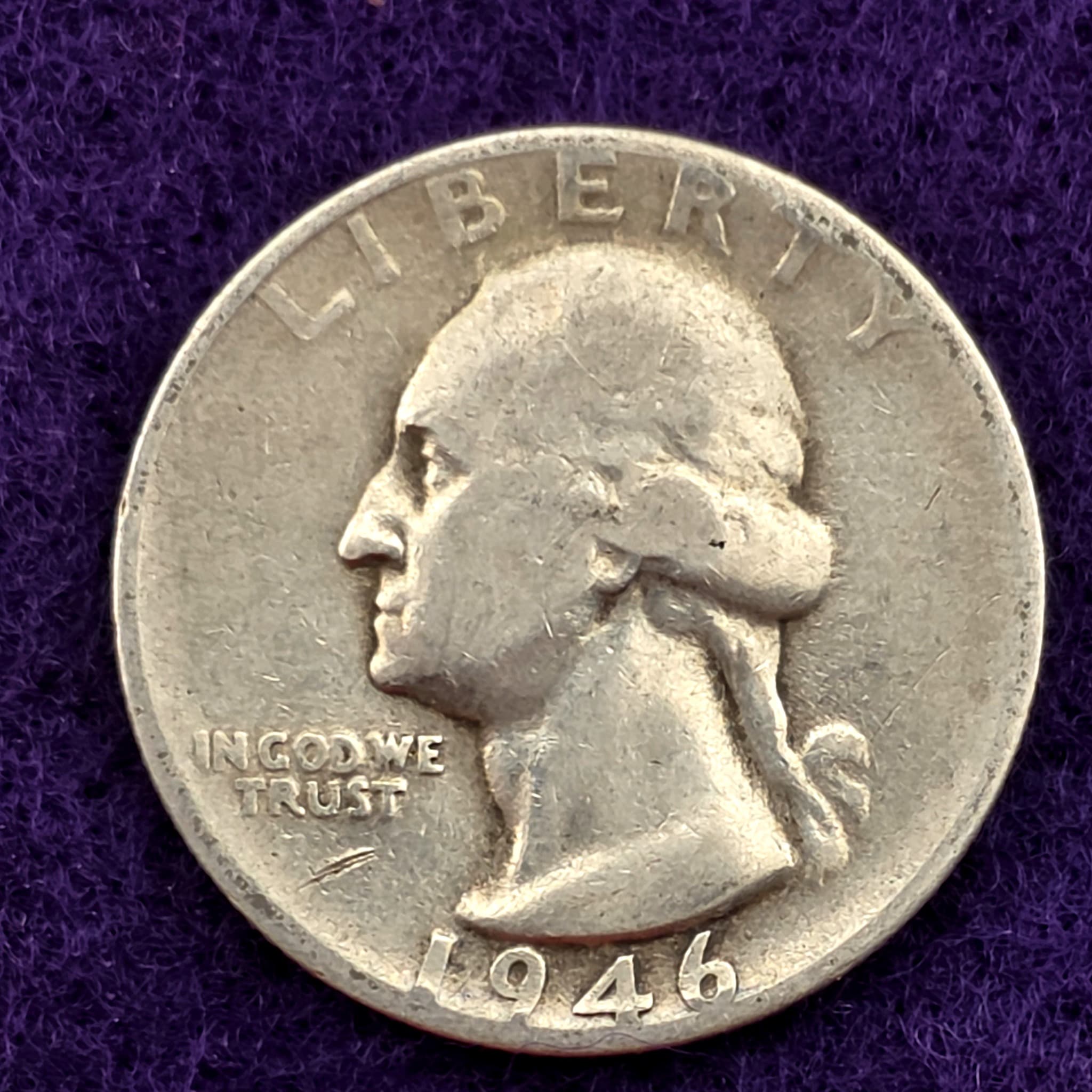 1946-S Washington Quarter, 90% Silver