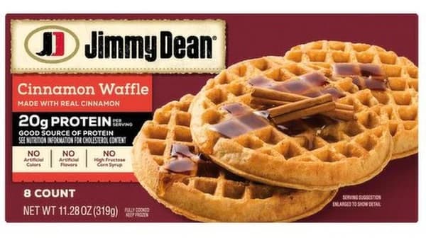 Jimmy Dean Cinnamon Waffle, 8 Count Frozen Box