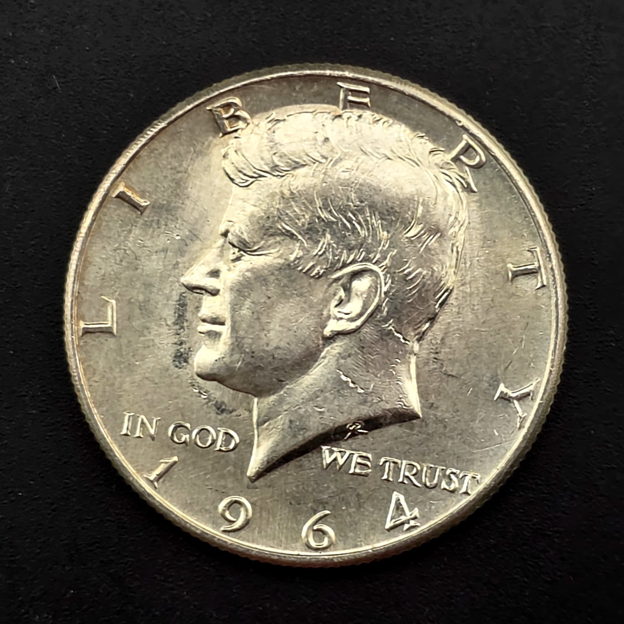 1964 Kennedy Half Dollar, 90% Silver