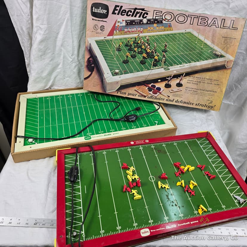 Tudor Tru-Action Electric Football Games, Lot of 2 โ One Boxed