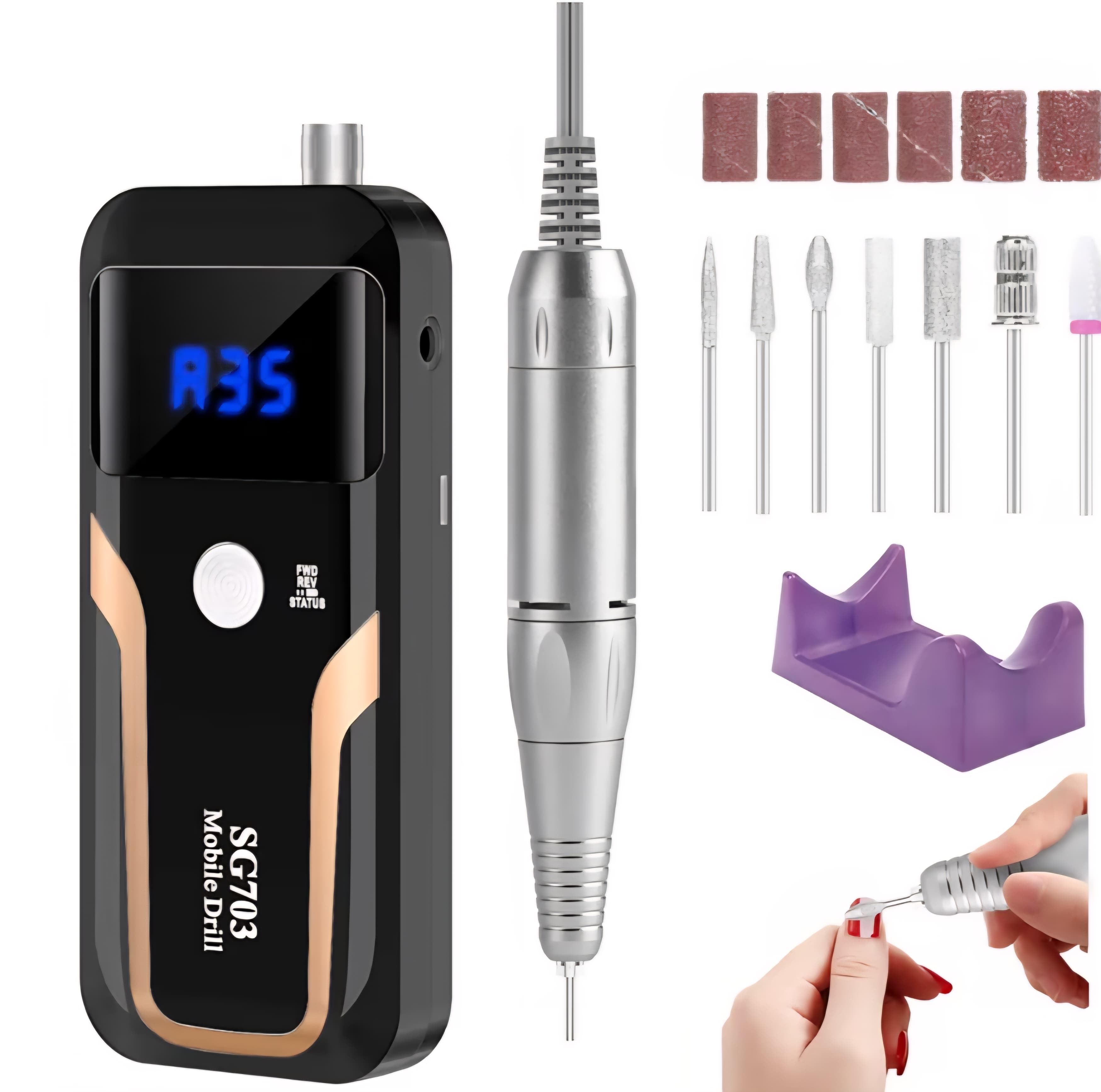 Portable Nail Drill Set - Cordless