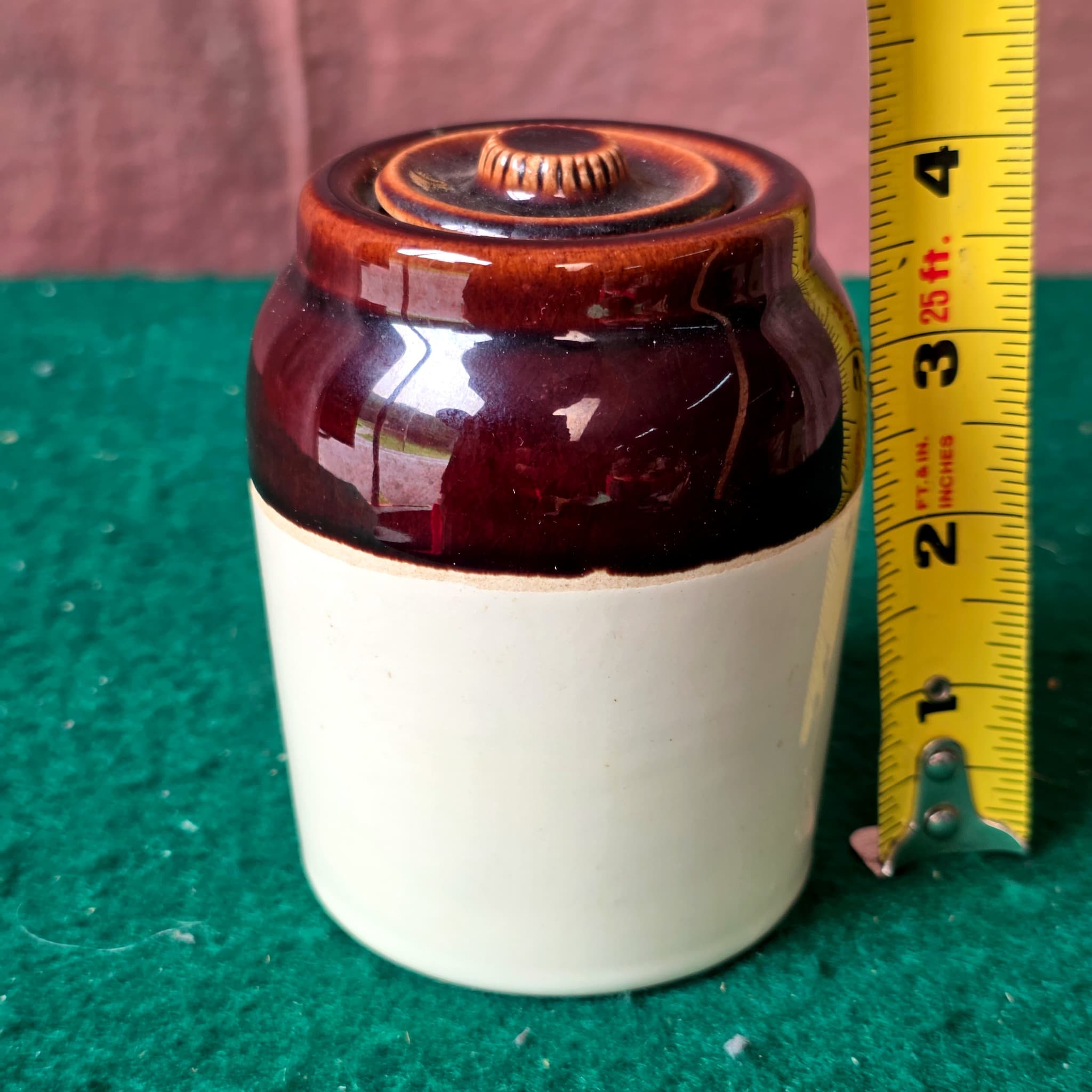 Vintage Stoneware Crock Jar with Lid