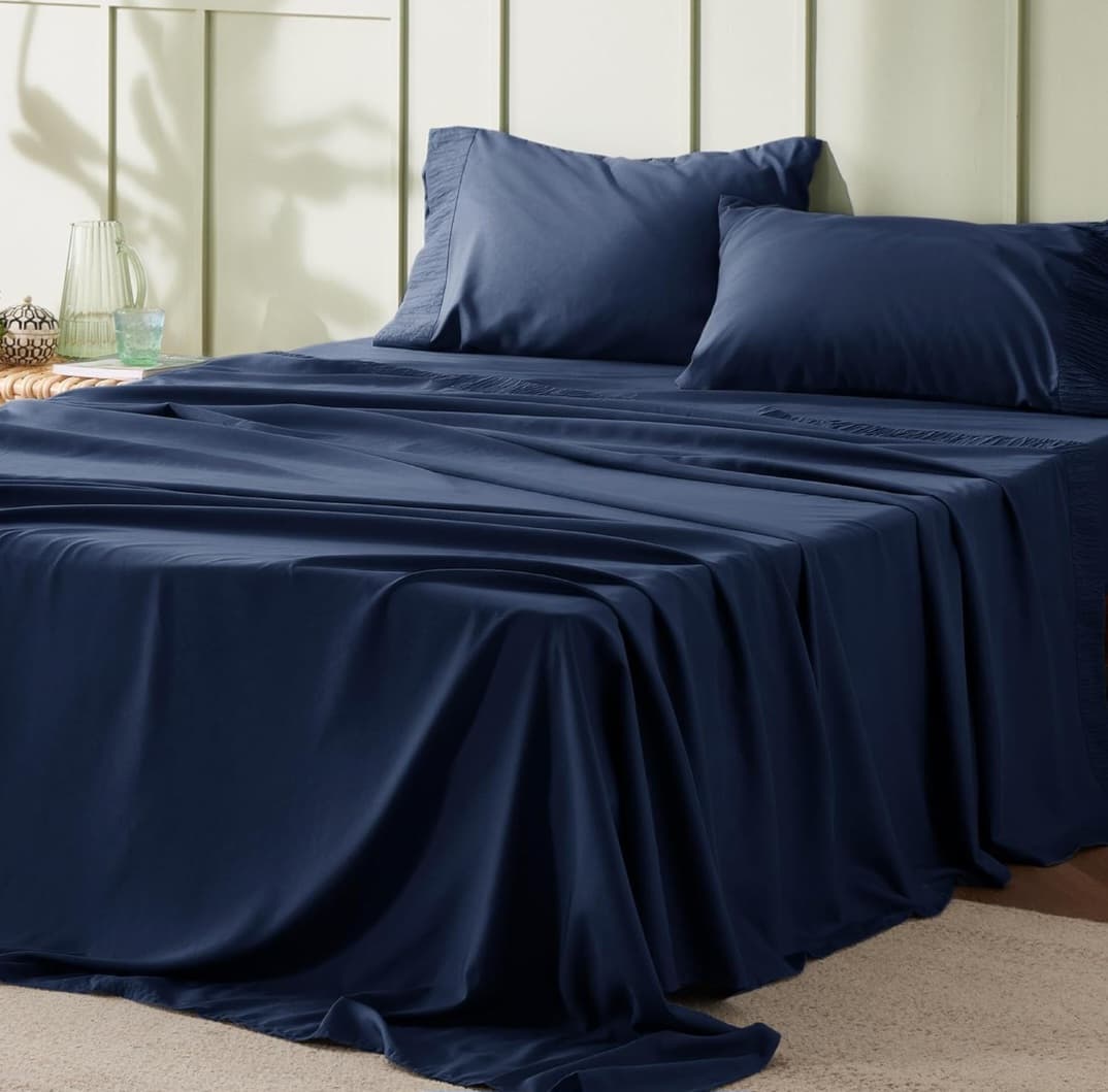 Navy Sheet Set (4pc) - Queen - Microfiber