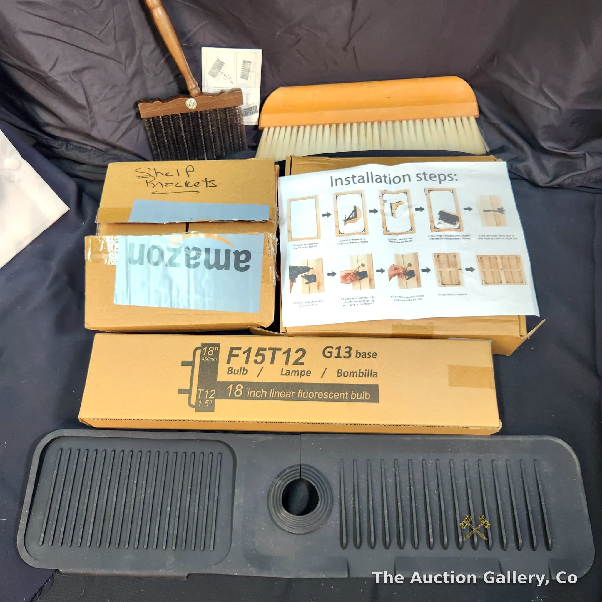 Mixed Lot โ Brushes, Hardware Kits, Fluorescent Bulb & Sink Mat