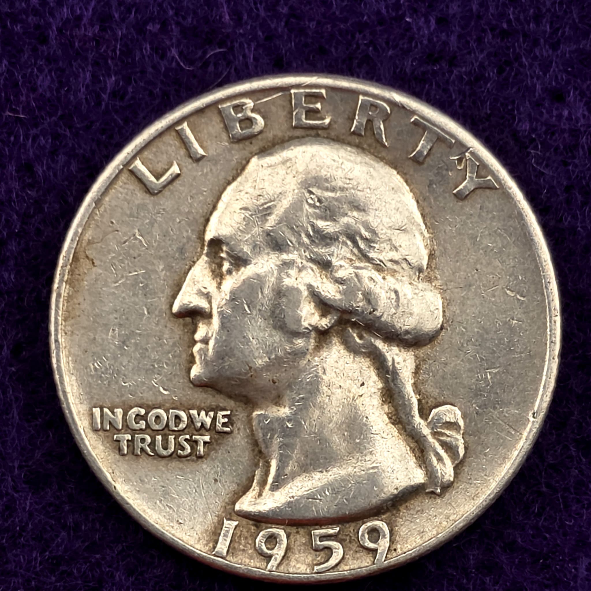 1959-D Washington Quarter, 90% Silver