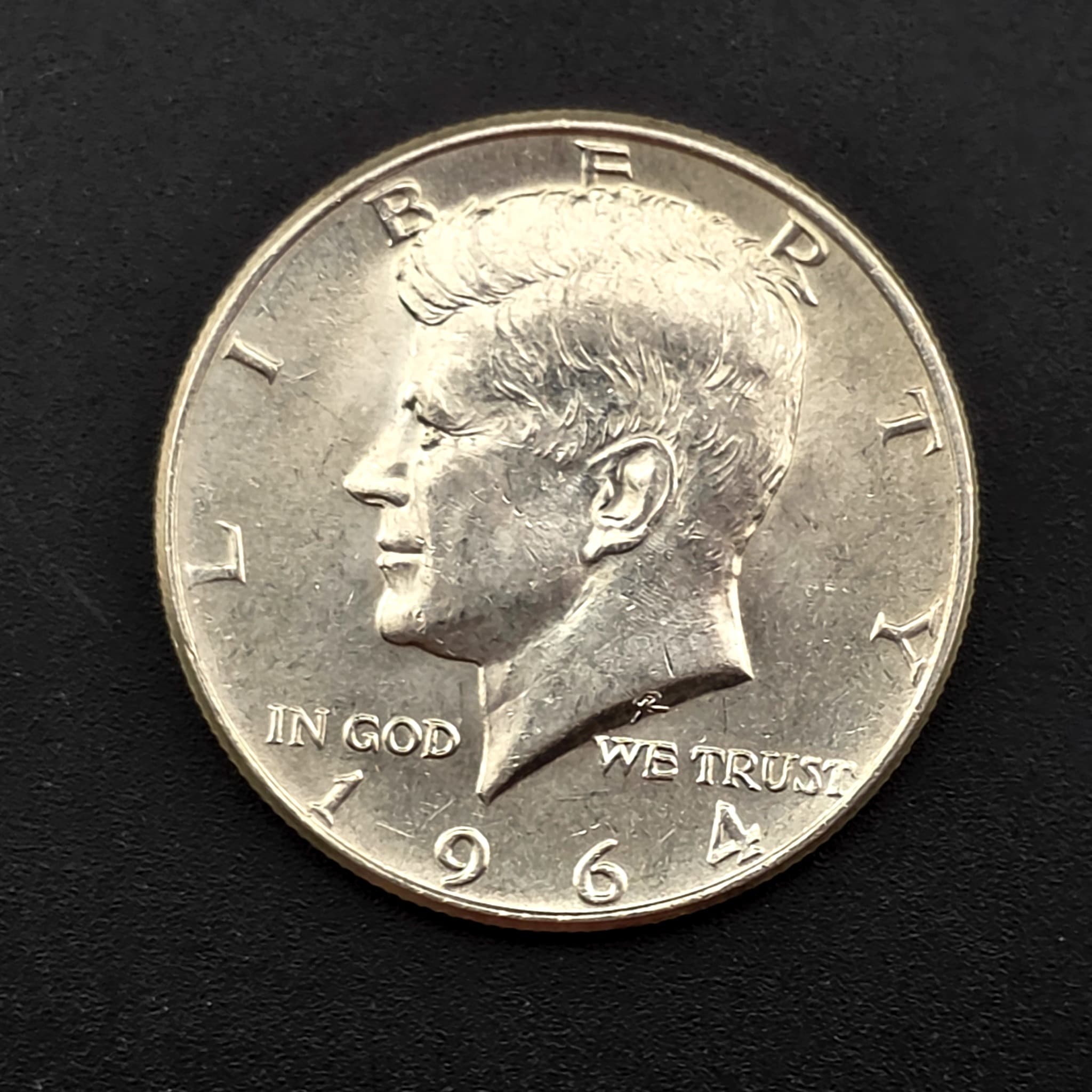 1964 Kennedy Half Dollar, 90% Silver
