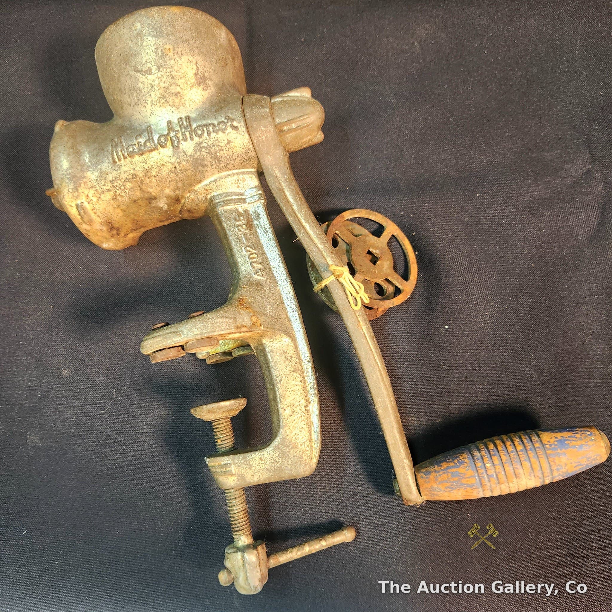 Maid of Honor Vintage Cast Iron Hand Meat Grinder with Attachments