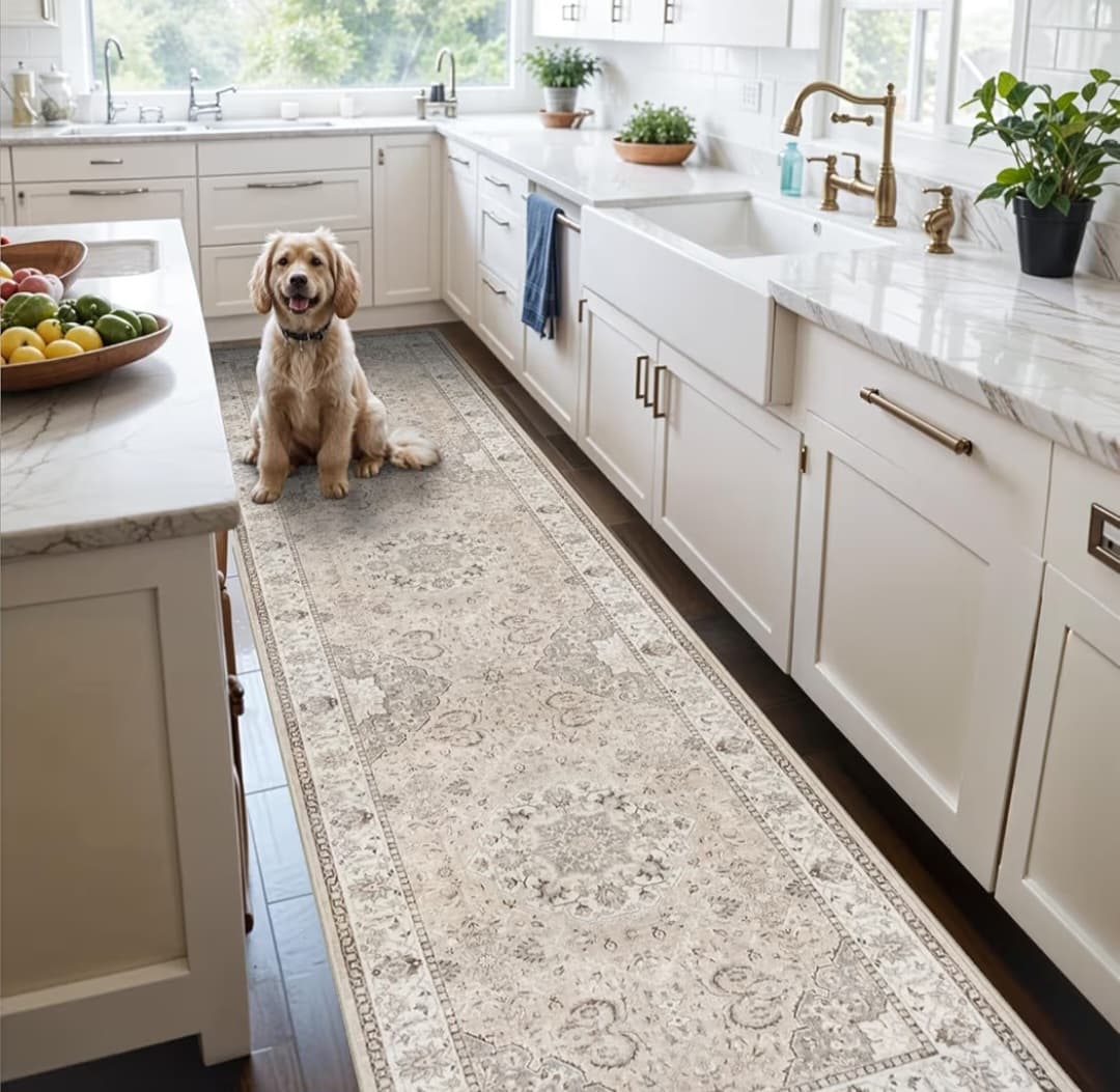 Carpet Runner - 2' x 7' - Soft & Non Slip (Beige)