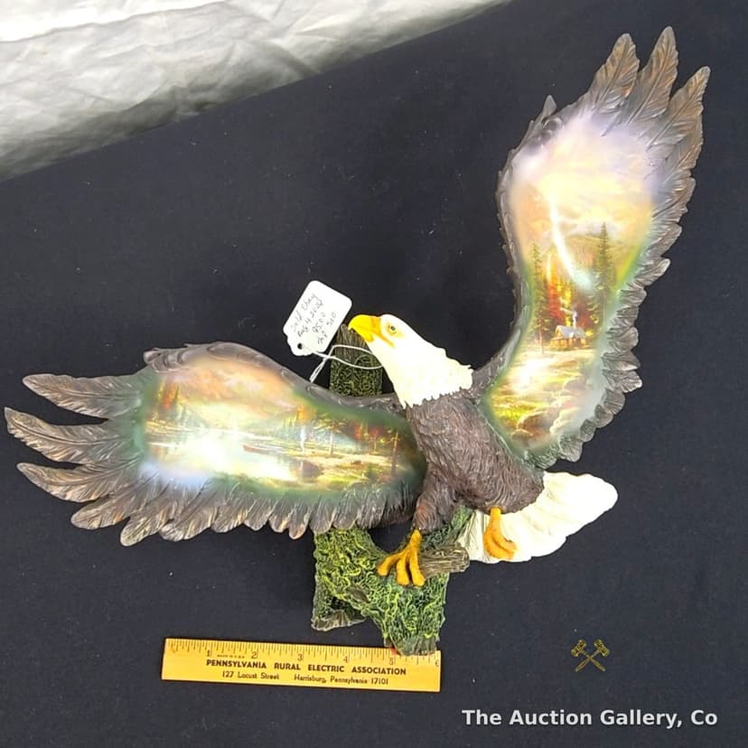 Thomas Kinkade "Mountain Majesty" Eagle's View Bradford Exchange Sculpture