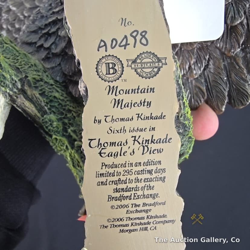 Thomas Kinkade "Mountain Majesty" Eagle's View Bradford Exchange Sculpture โ photo 7