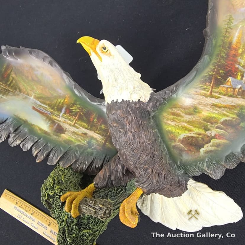 Thomas Kinkade "Mountain Majesty" Eagle's View Bradford Exchange Sculpture โ photo 2