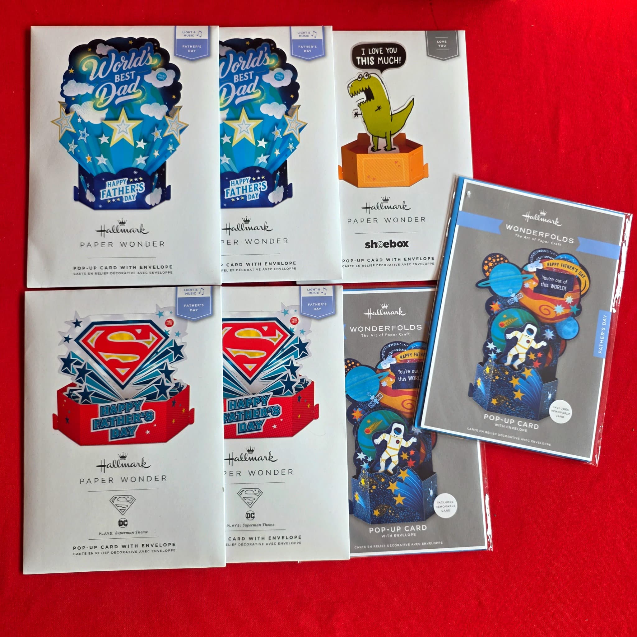 Hallmark Father's Day Pop-Up Cards, Lot of 7
