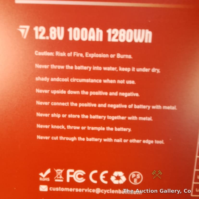 Cyclenbatt 12.8V 100Ah LiFePO4 Bluetooth Battery, New β photo 4