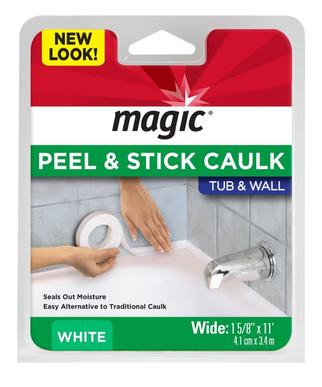 Peel and Stick Caulk - Tub & Wall