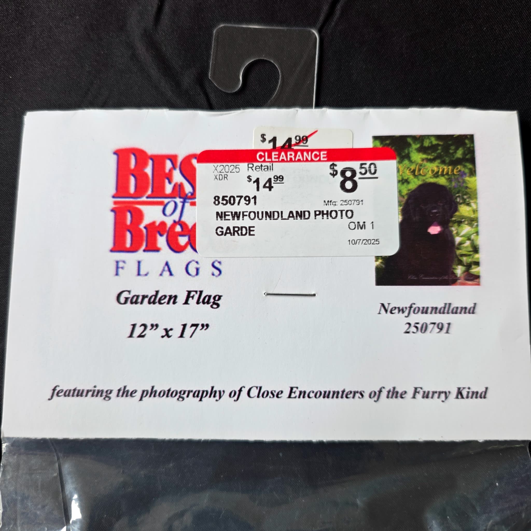 Best of Breed Newfoundland Photo Garden Flag, 12x17