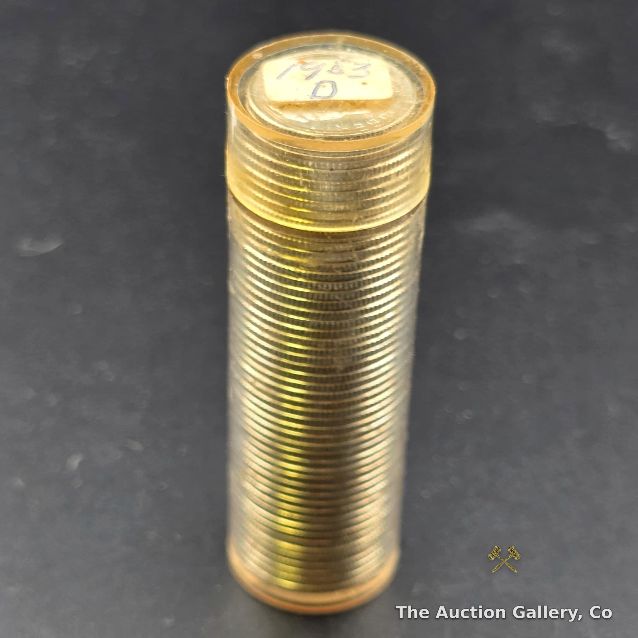 1953-D Roosevelt Dime Roll, 90% Silver