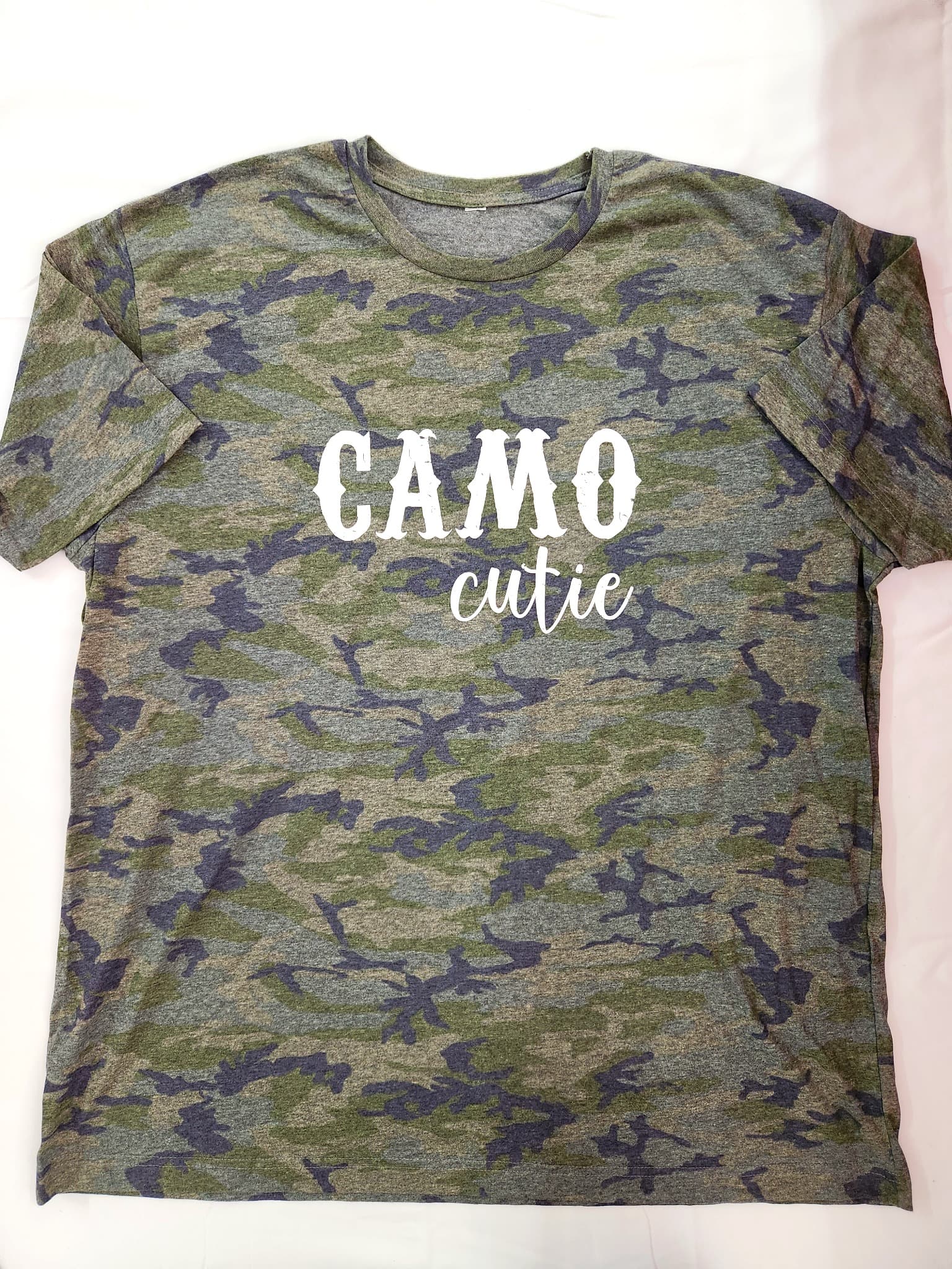 "Camo Cutie" Graphic T-Shirt, Women's 2XL