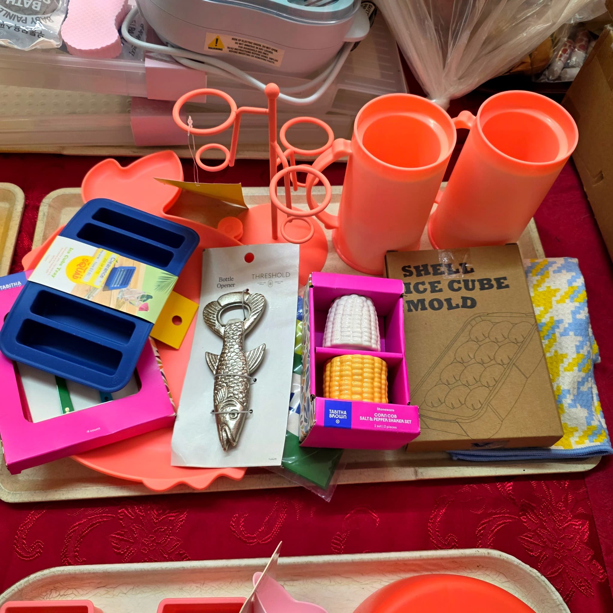Kitchen Gadget Lot β Freezer Cups, Ice Trays, Shakers, Opener