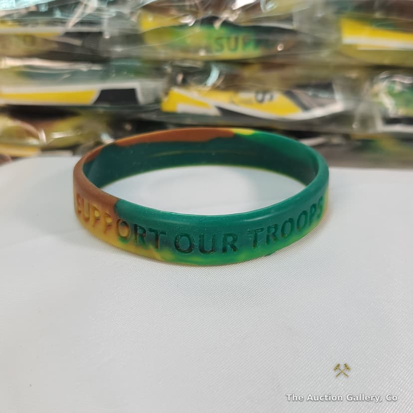 Support Our Troops Camo Silicone Bracelets, 3 Packs of 12 β photo 2
