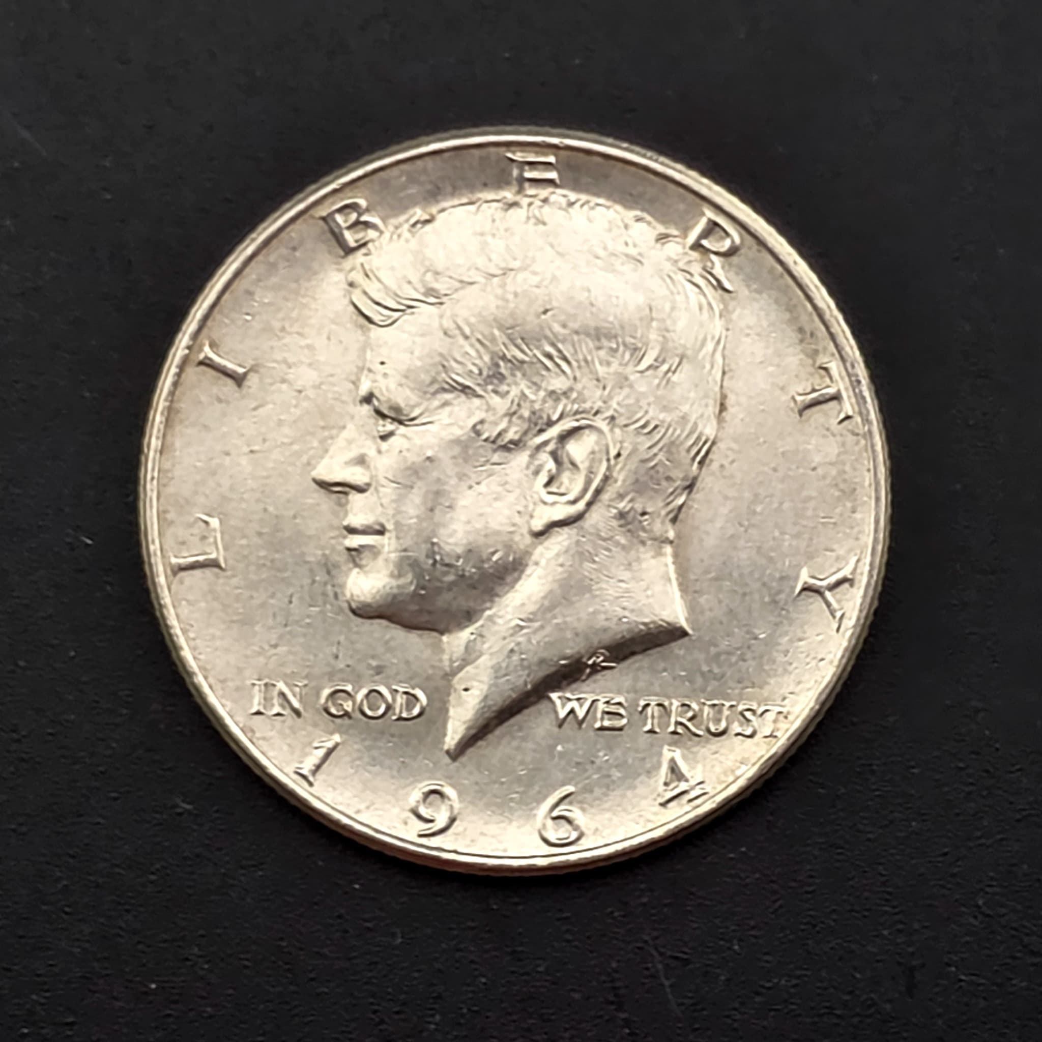 1964 Kennedy Half Dollar, 90% Silver