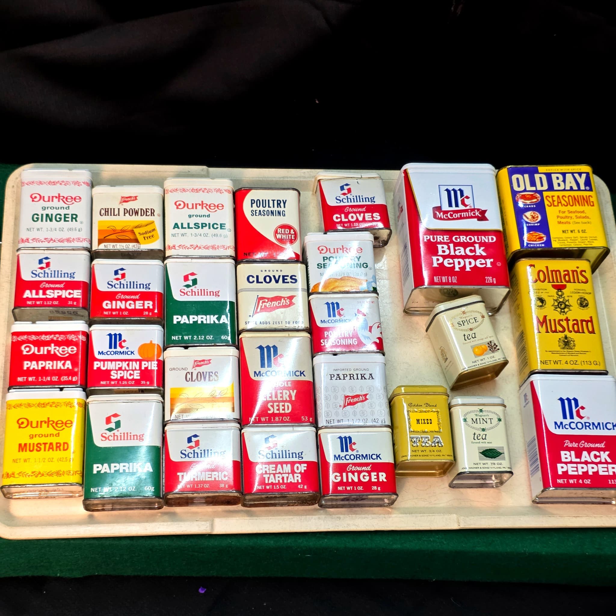 Vintage Spice Tin Collection, 28 Pieces β Durkee, McCormick, Schilling & More