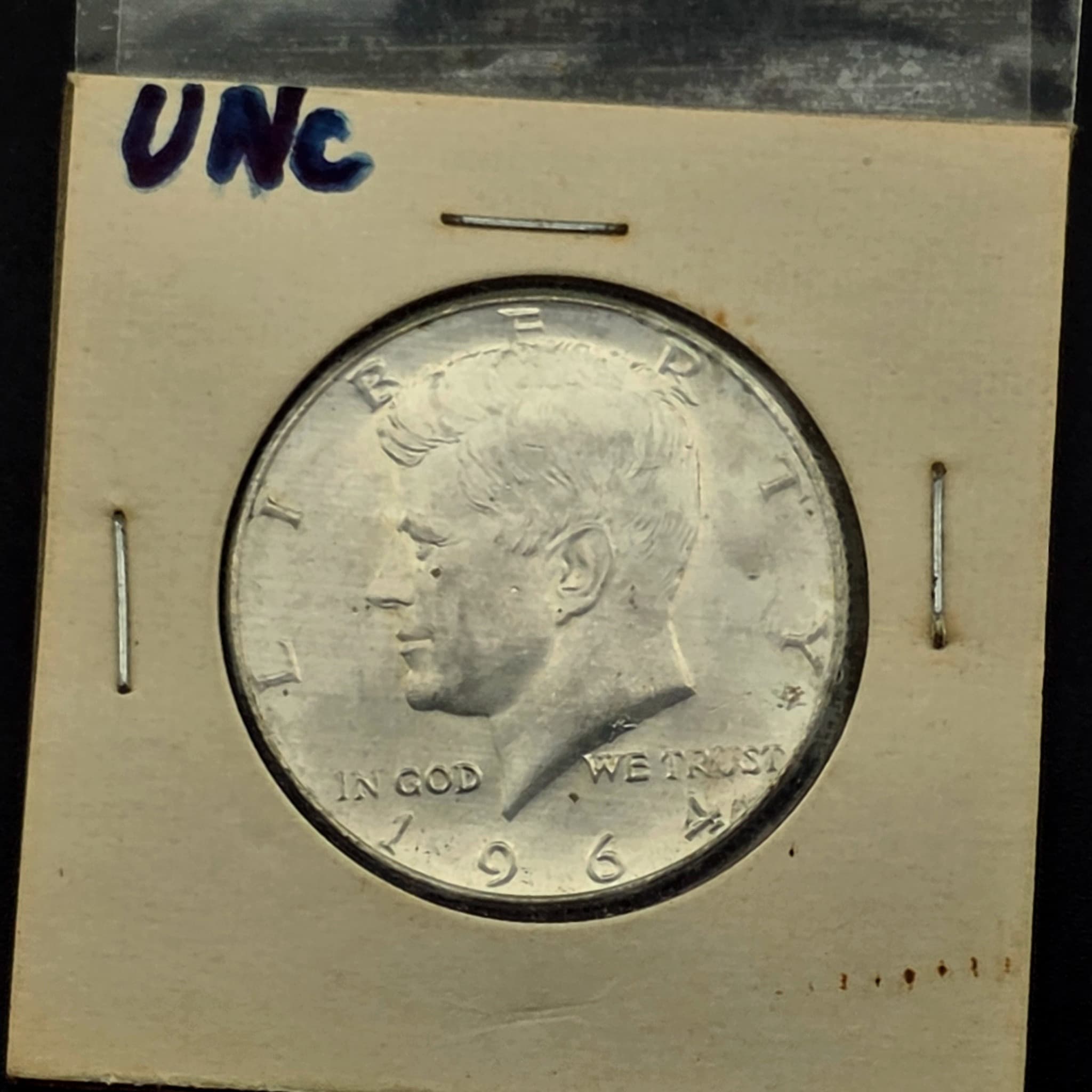 1964 Kennedy Half Dollar, 90% Silver, UNC