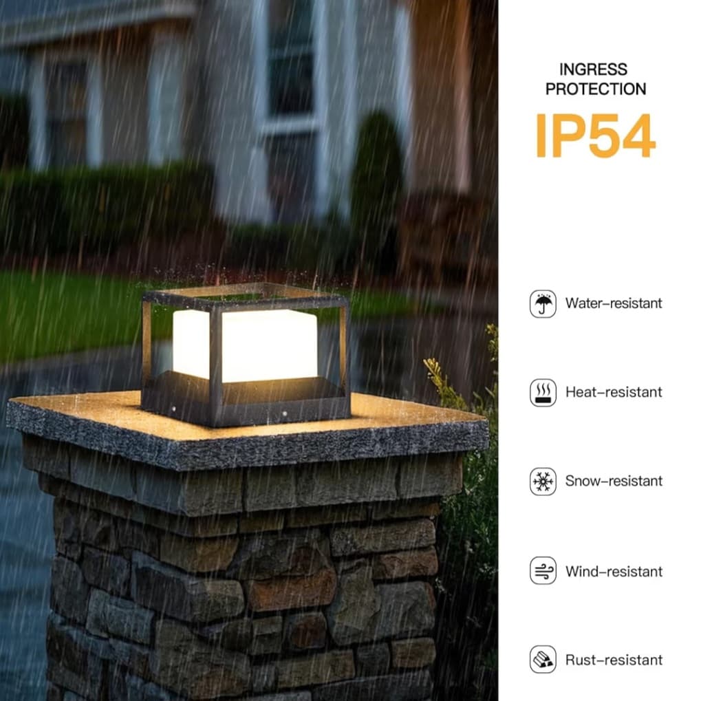 9.1" LED Post Light Cap - Waterproof