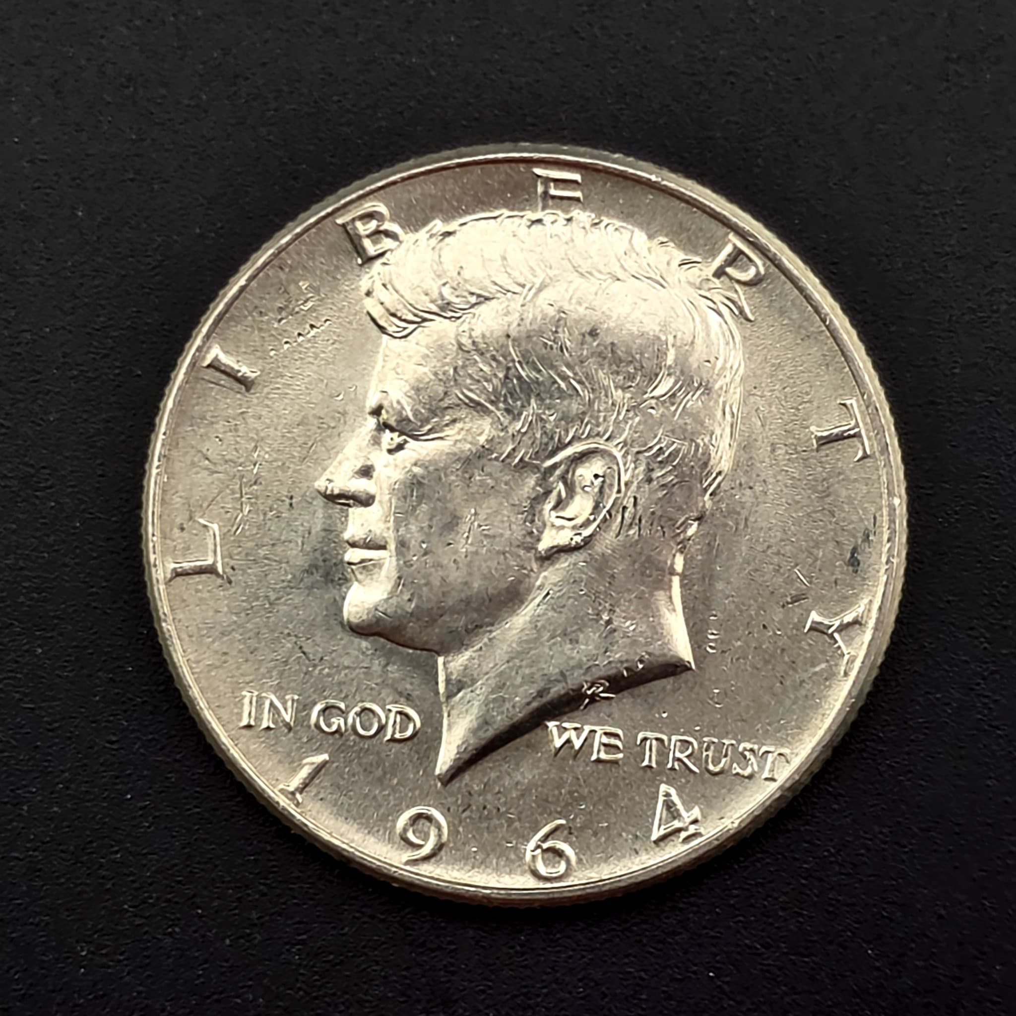 1964 Kennedy Half Dollar, 90% Silver