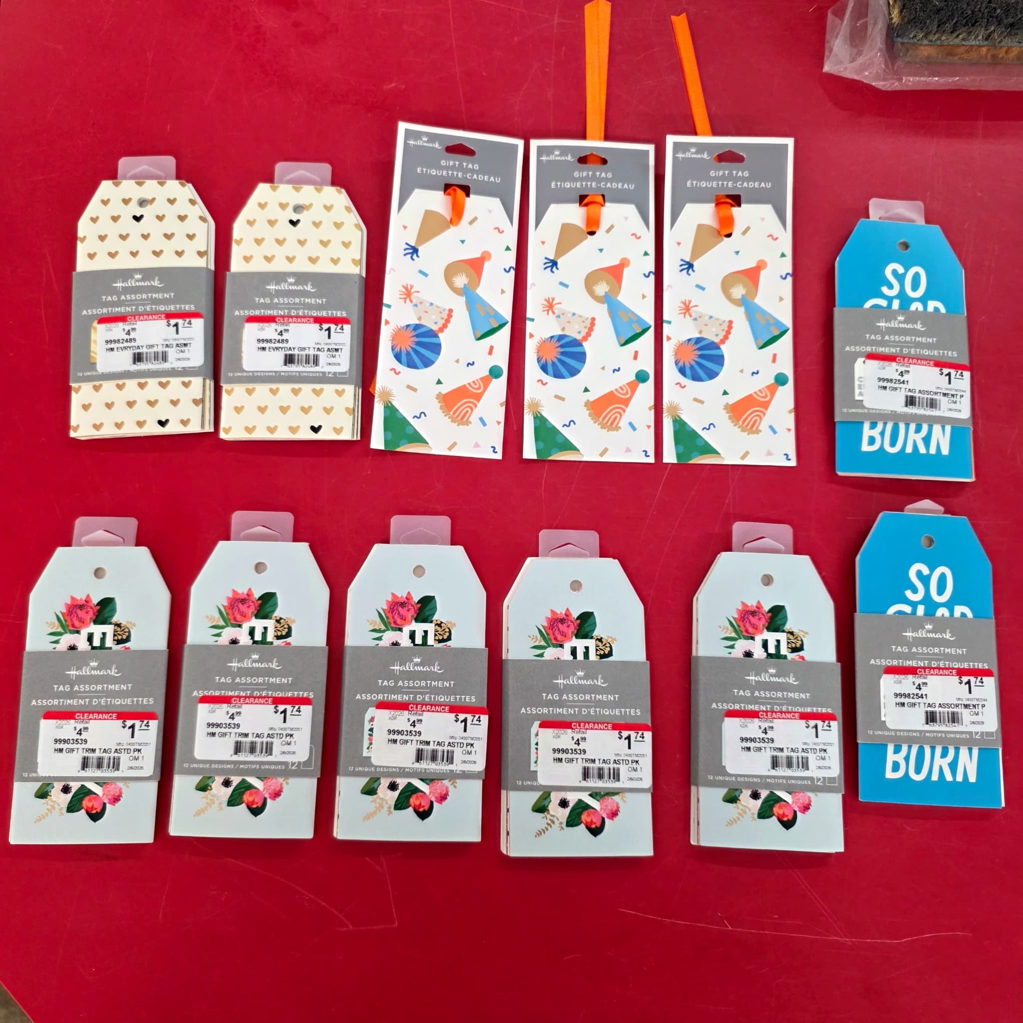 Hallmark Gift Tag Assortment Packs, Lot of 12
