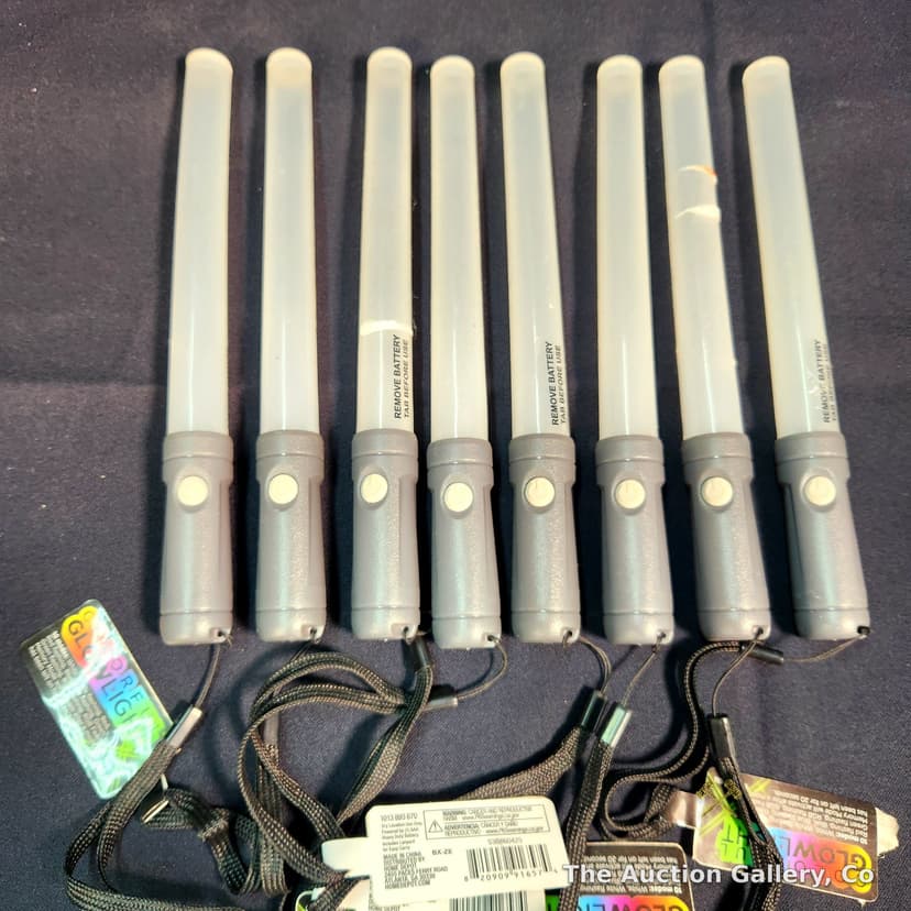 Colorful Glow Light LED Wands, Set of 8, New with Tags